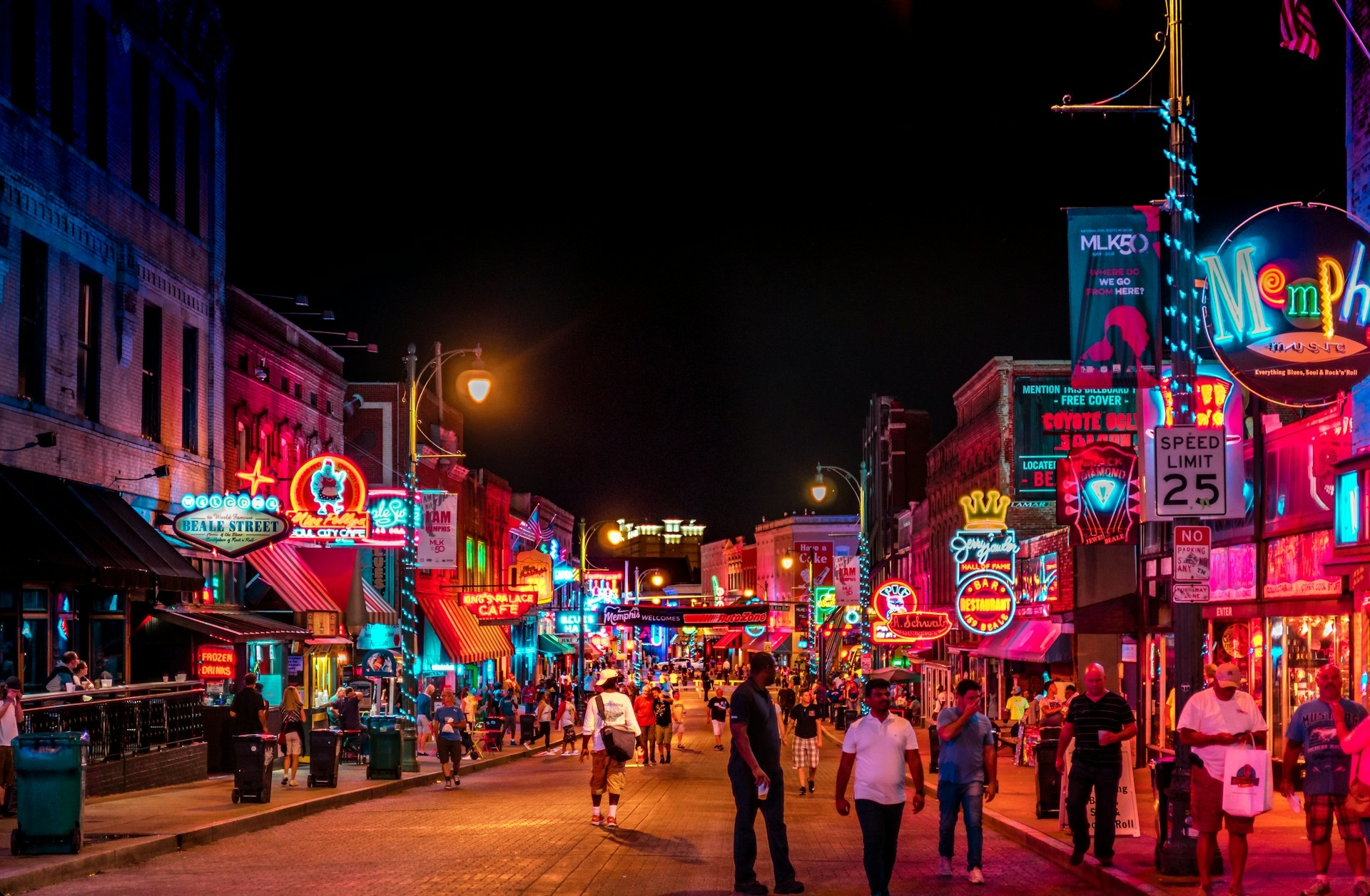 Beale Street in Memphis home of music & activity