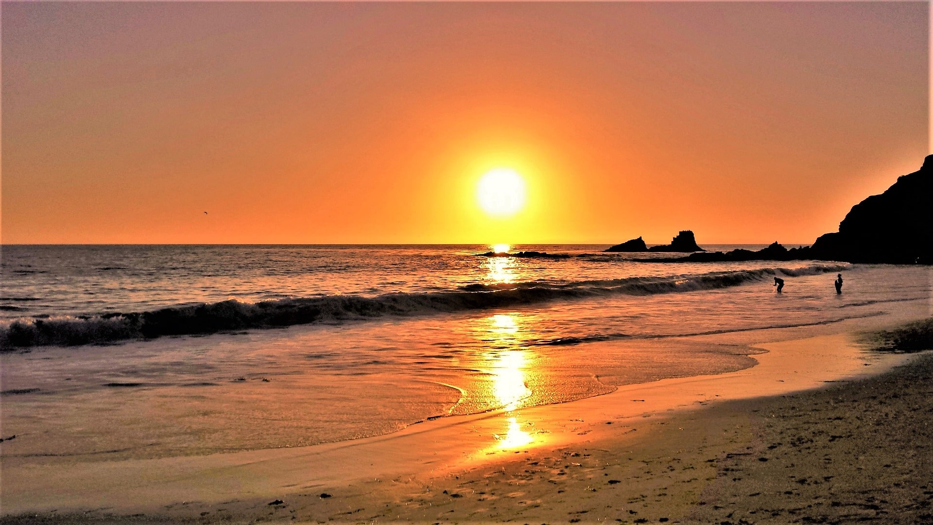 California Beach at Sunset