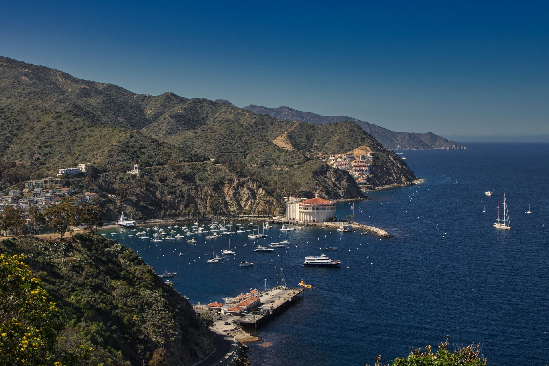Aerial view of Avalon, Catalina Island