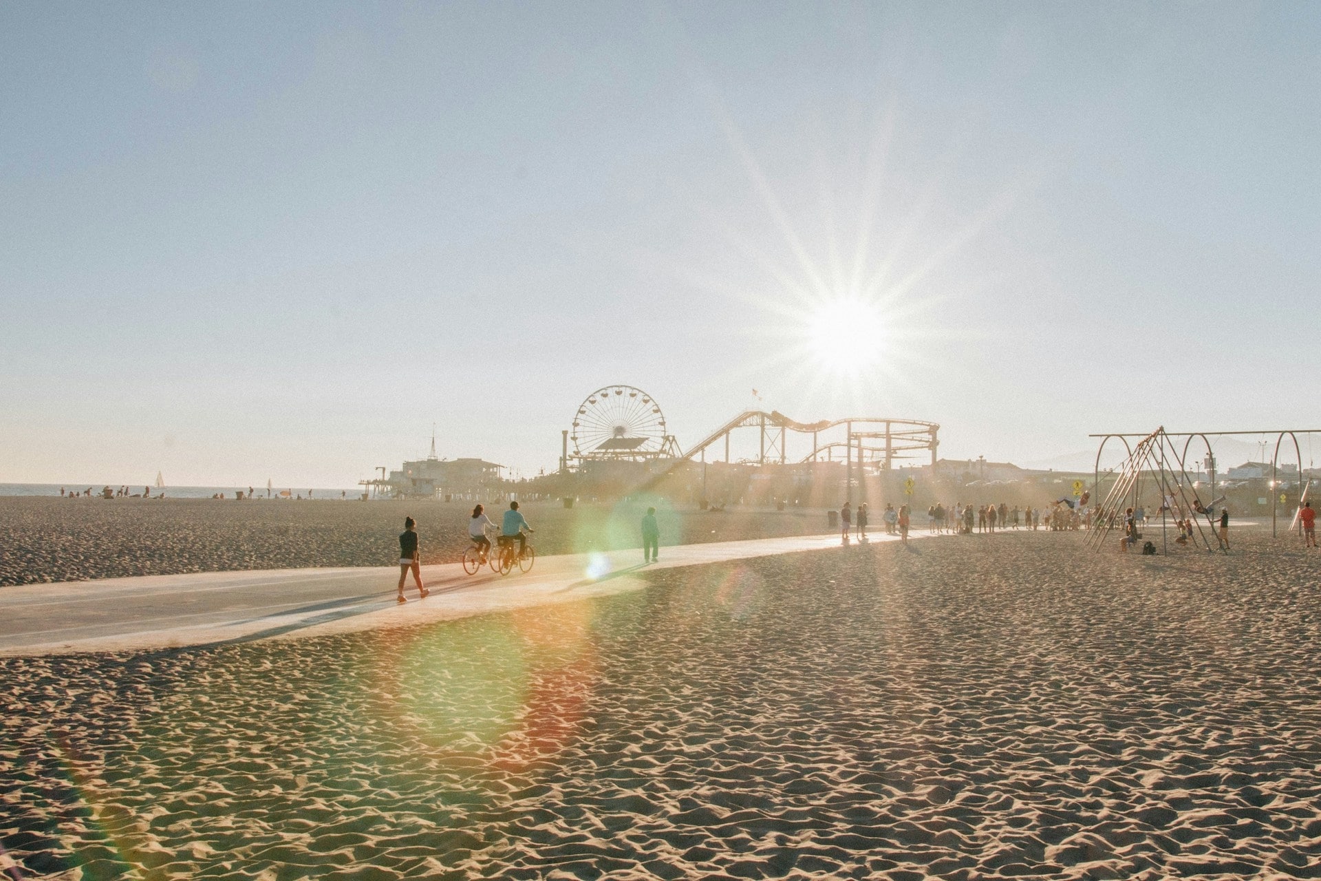 Cycling from Venice Beach to Santa Monica