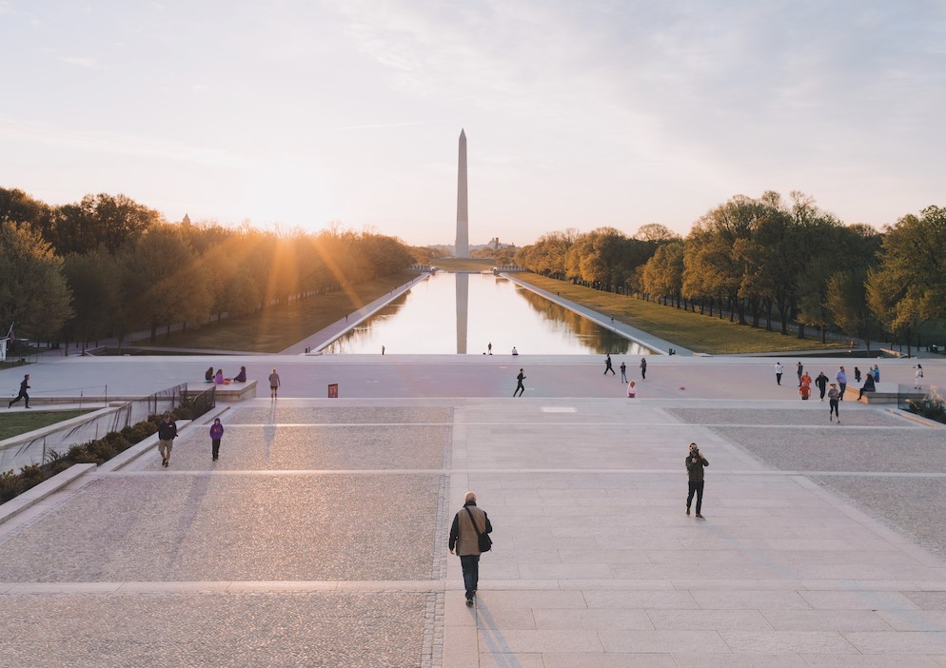 View from Lincoln Memorial with Washington Monument in the background