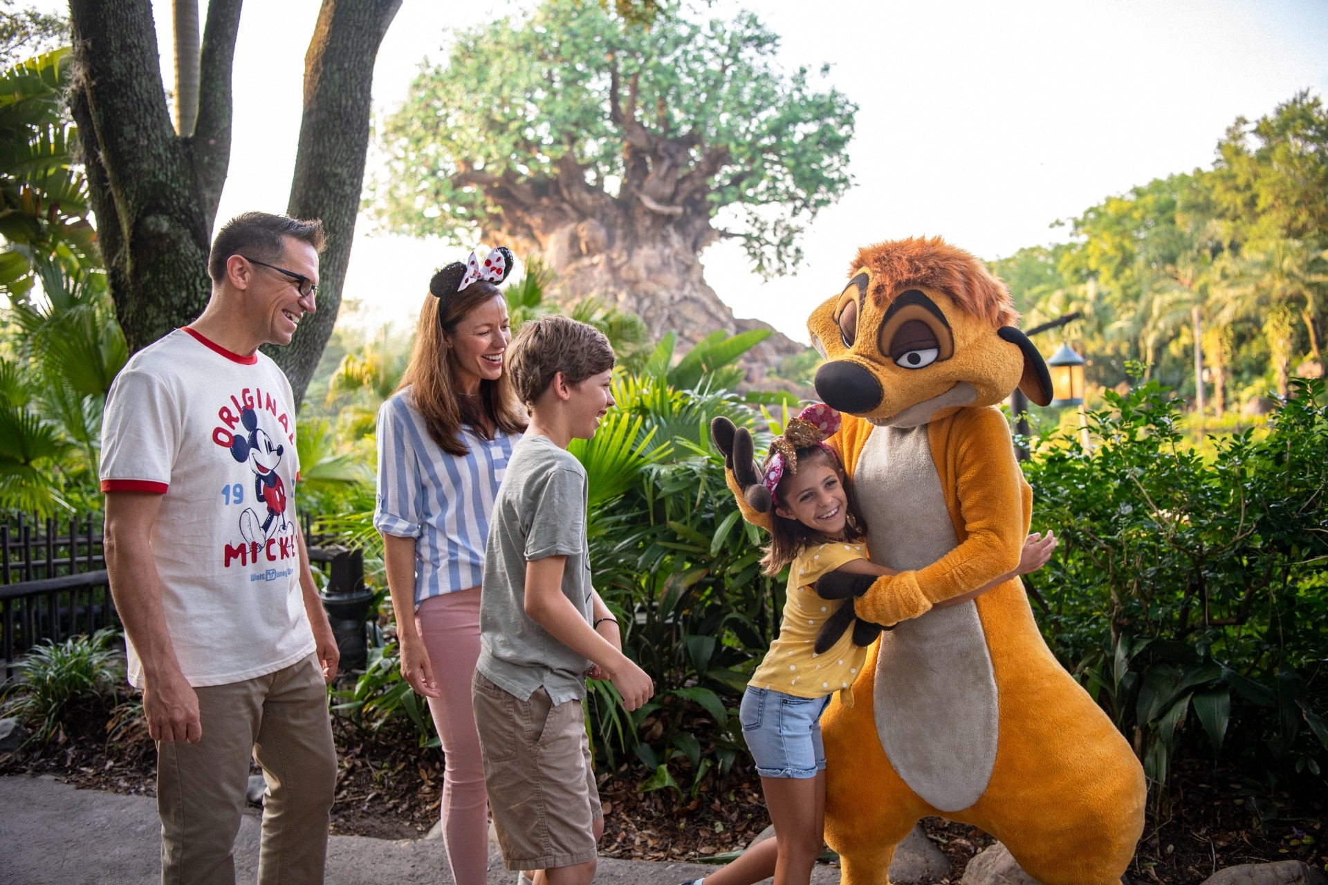 Timon and guests at Disney's Animal Kingdom Park, Florida