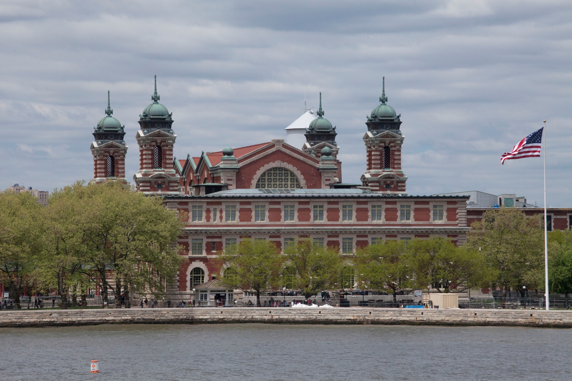 Ellis Island outside view from the water