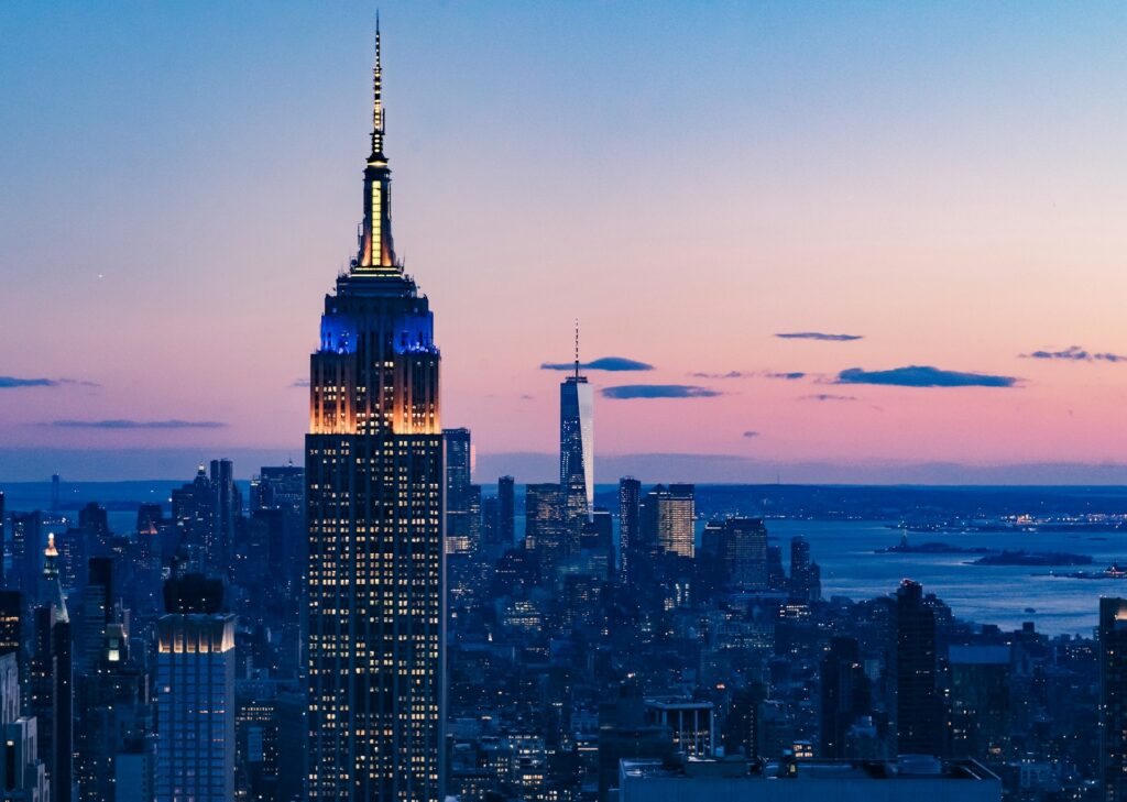 Empire State Building at sunset