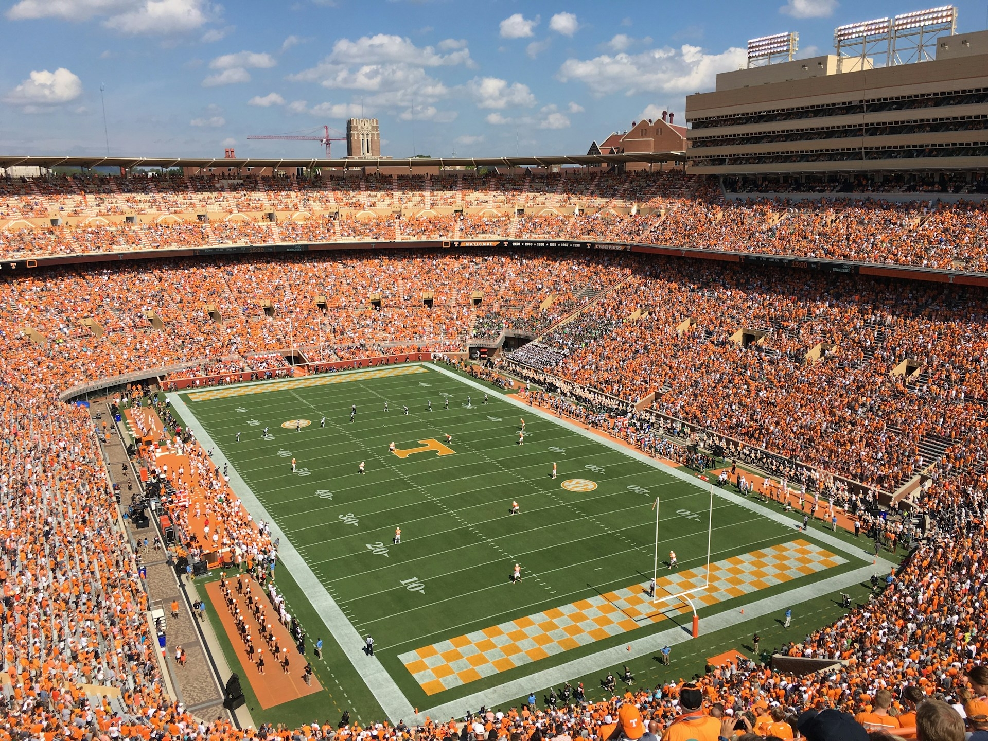 Experience Live sport in Tennessee football game in huge stadium