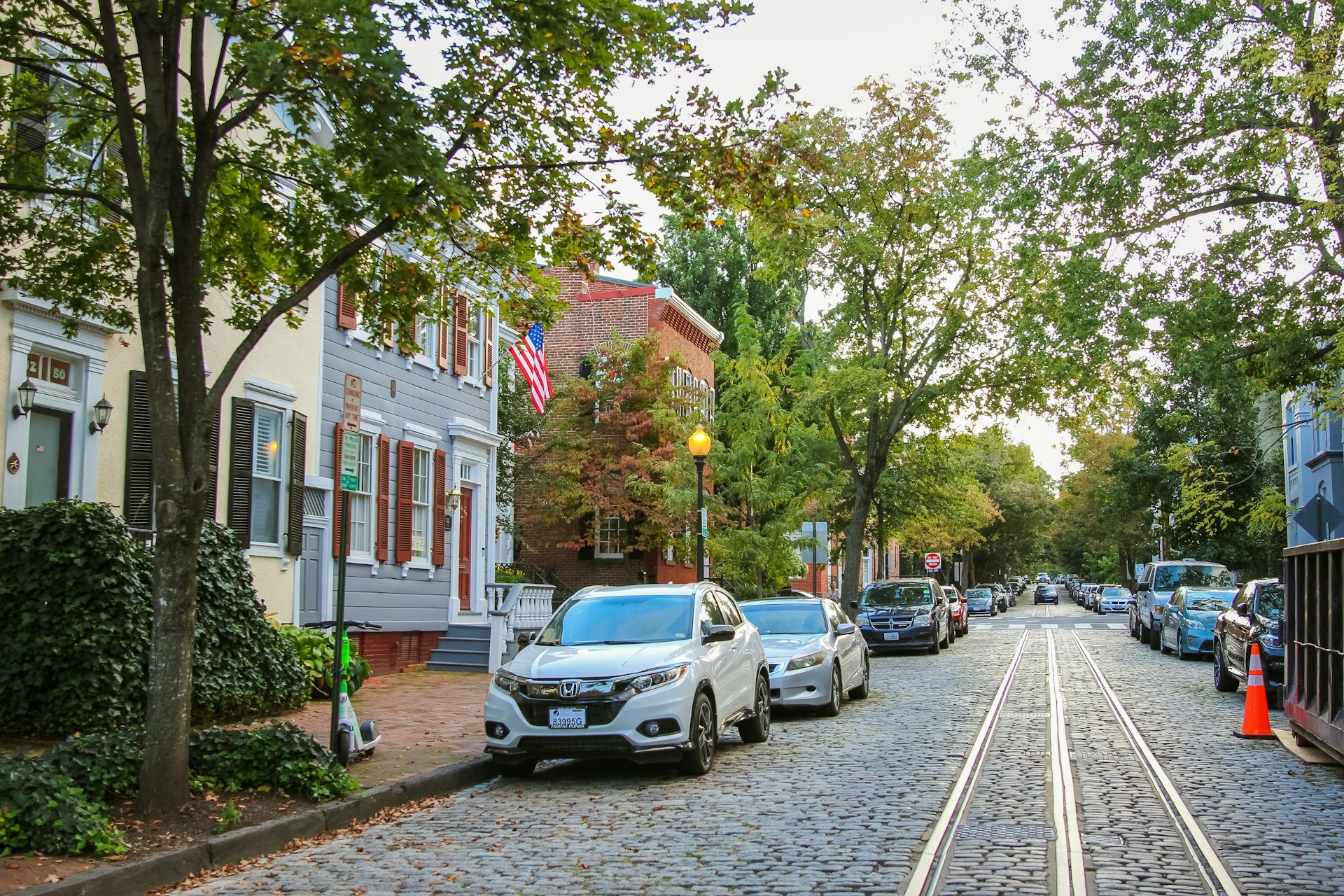 Cobblestone road in Georgetown, Washington, DC