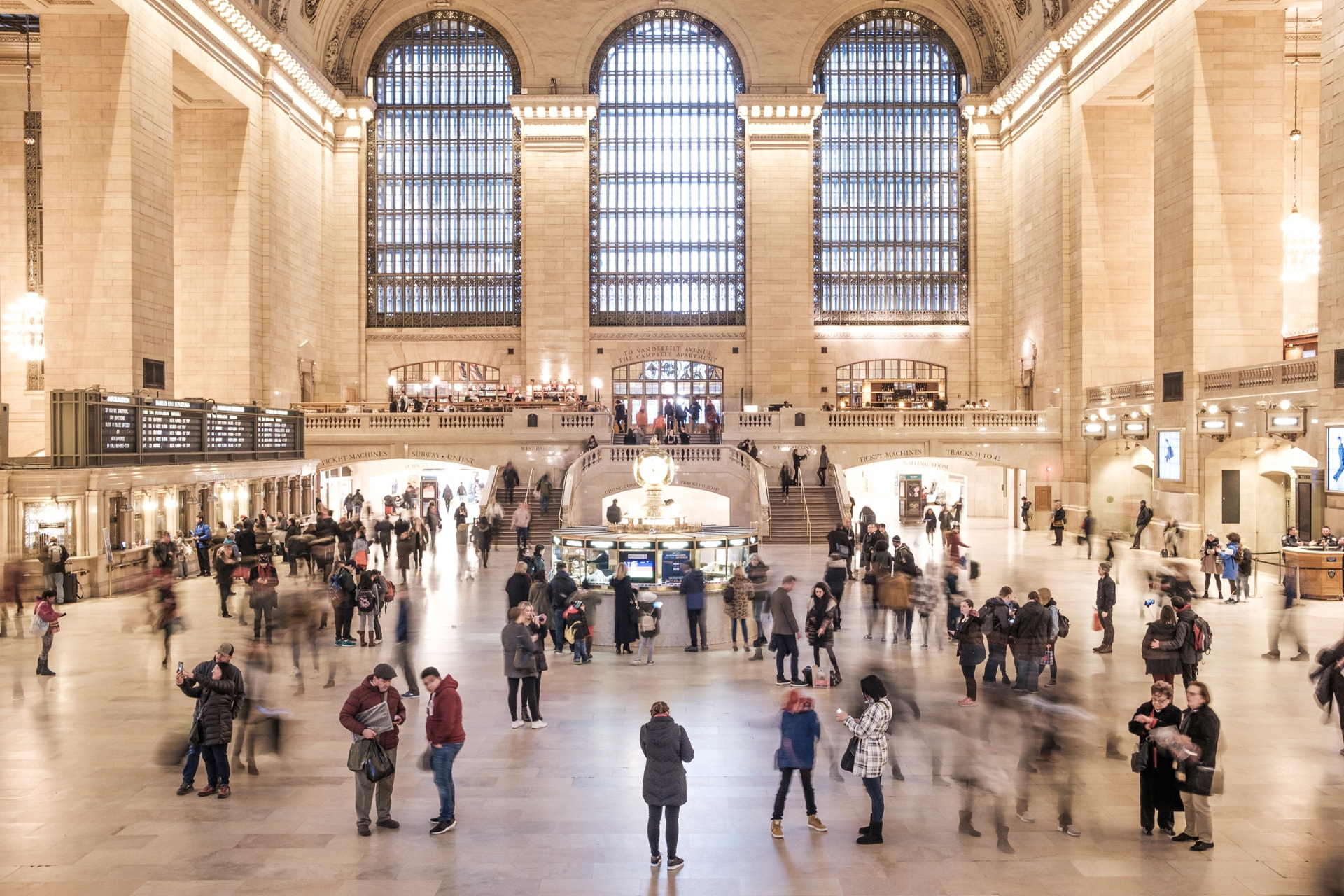 Interior View of Grand Central Terminal Building NYC
