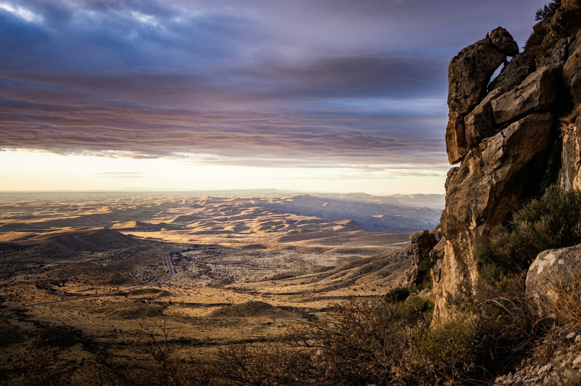 Guadalupe Mountains National Park view from mountain above