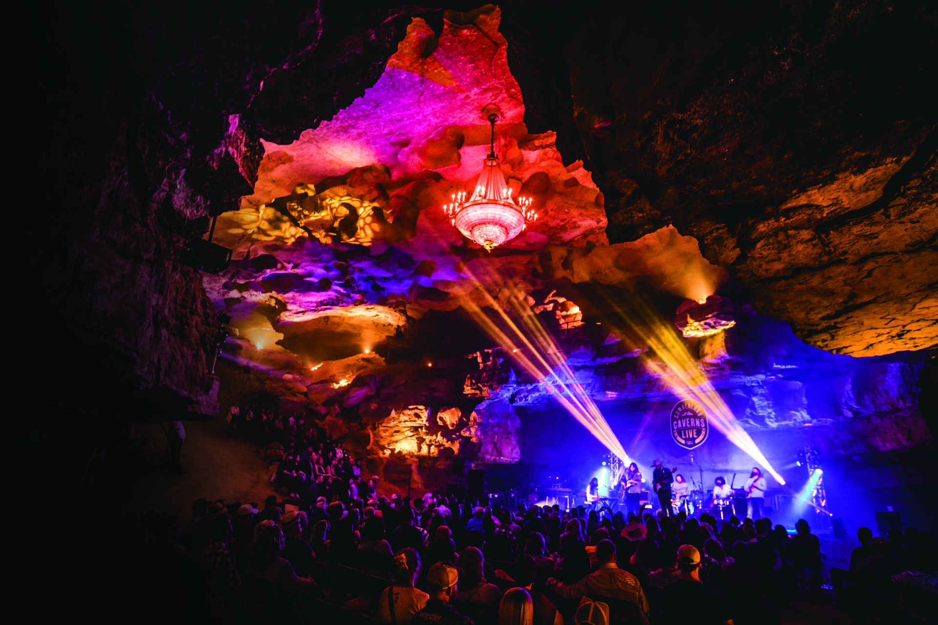 Cumberland Caverns inside view of concert live