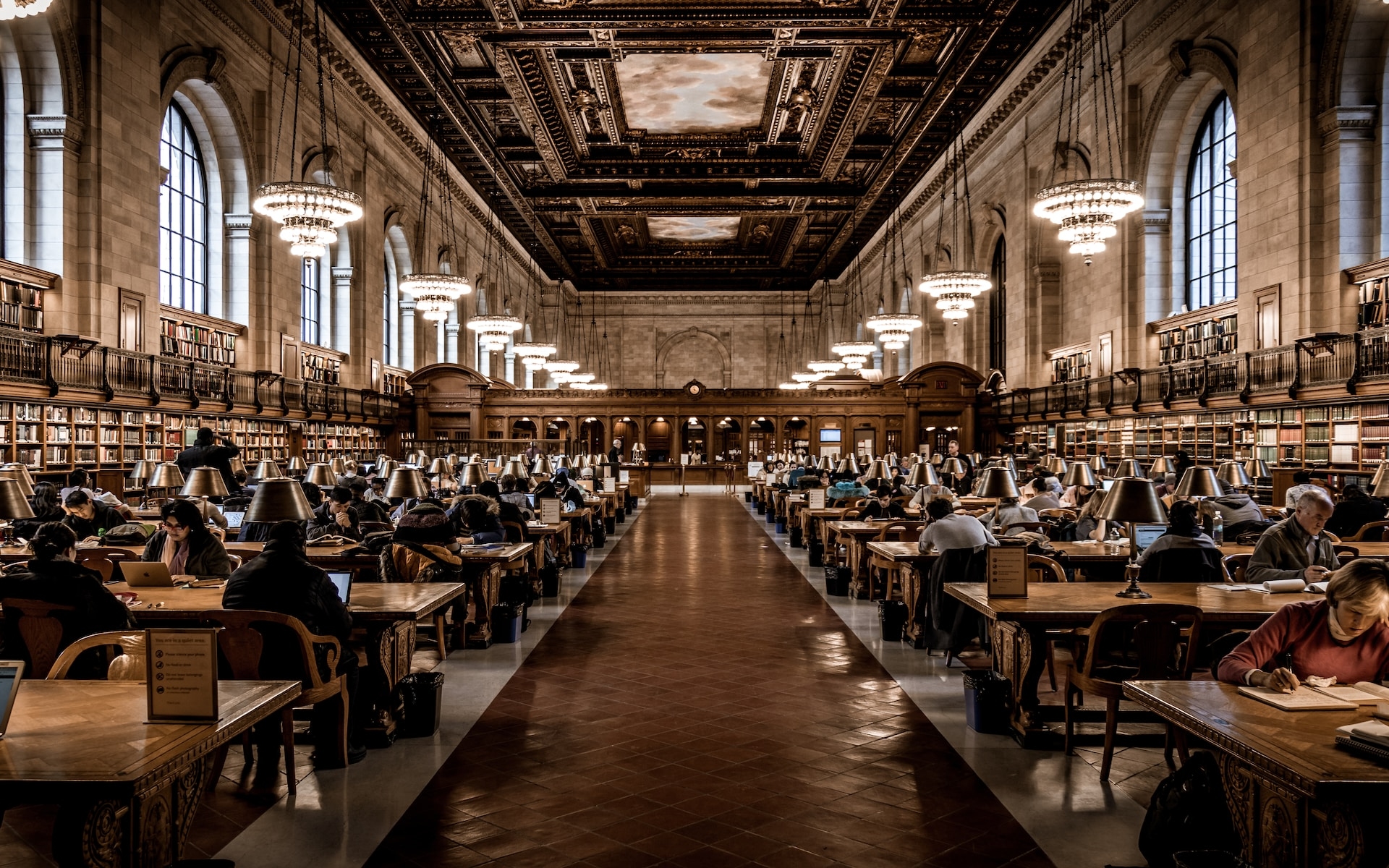Inside View of NYC Public Library