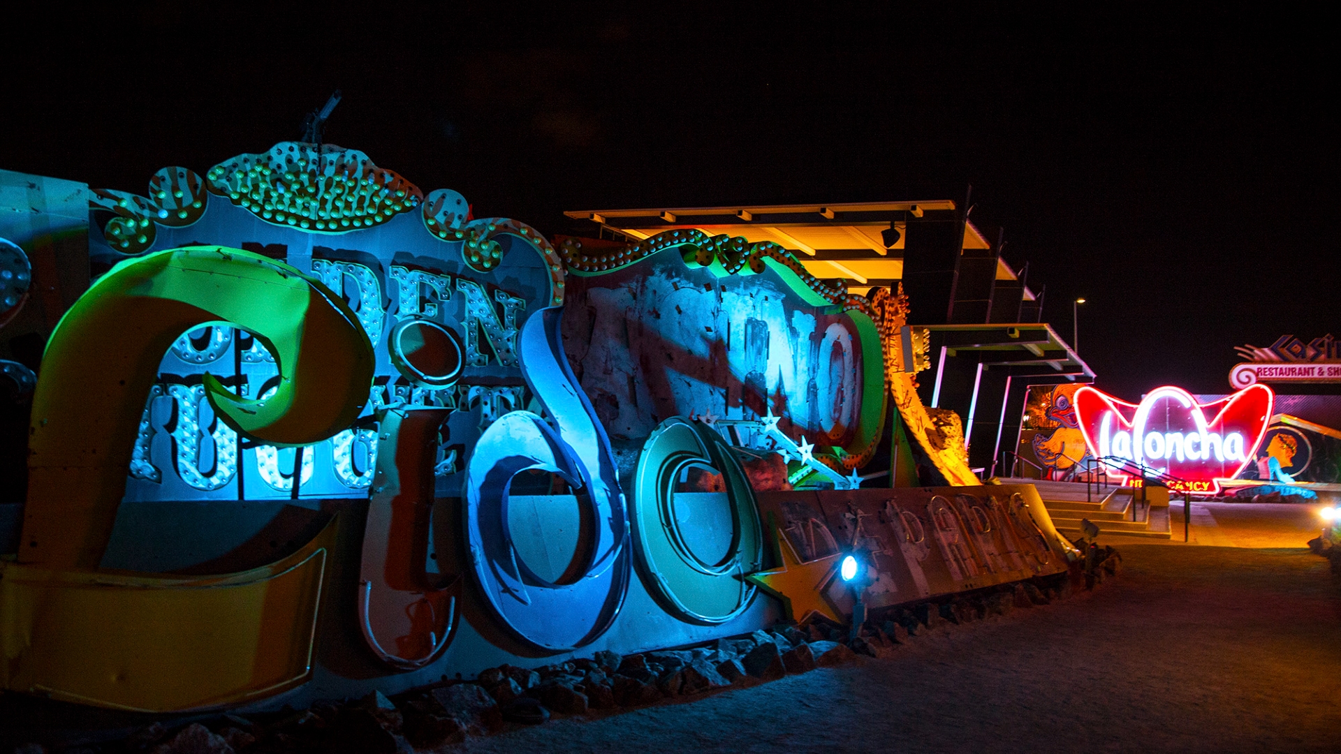 Neon Museum old signs of the past in Las Vegas