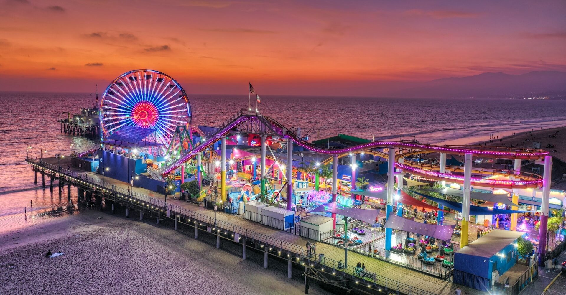 Santa Monica Pier at sunset