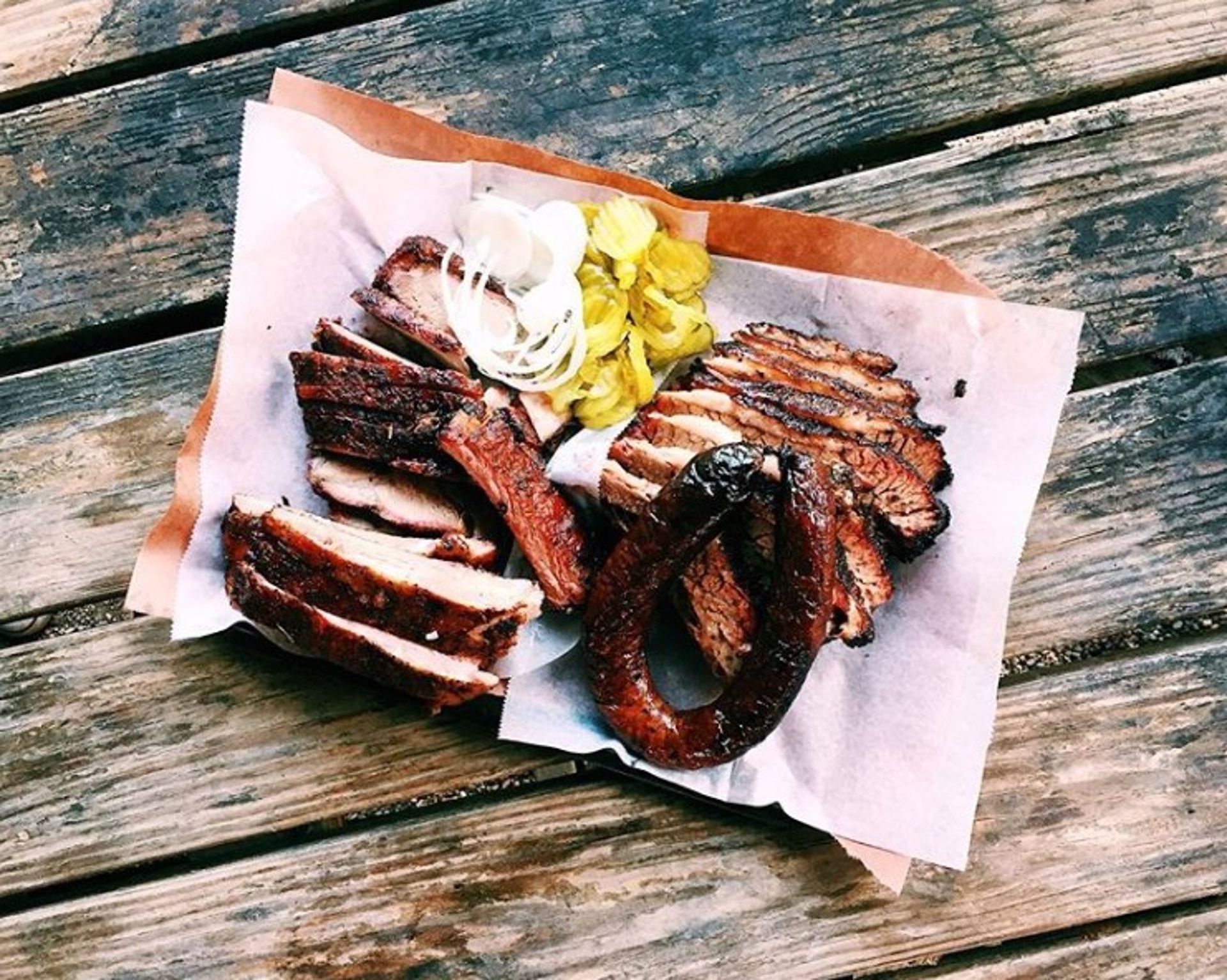 Snow's BBQ & selection of BBQ food