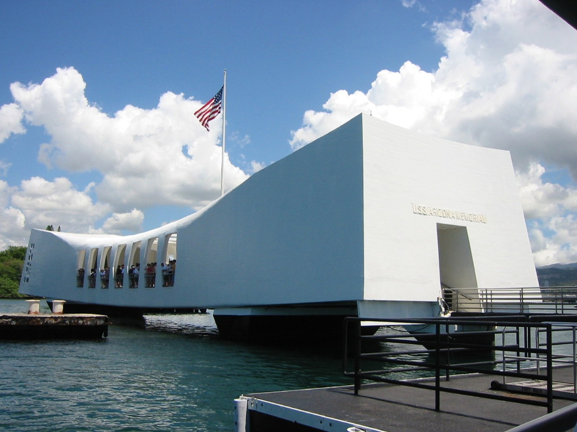 USS Arizona Memorial in Oahu with a tour inside