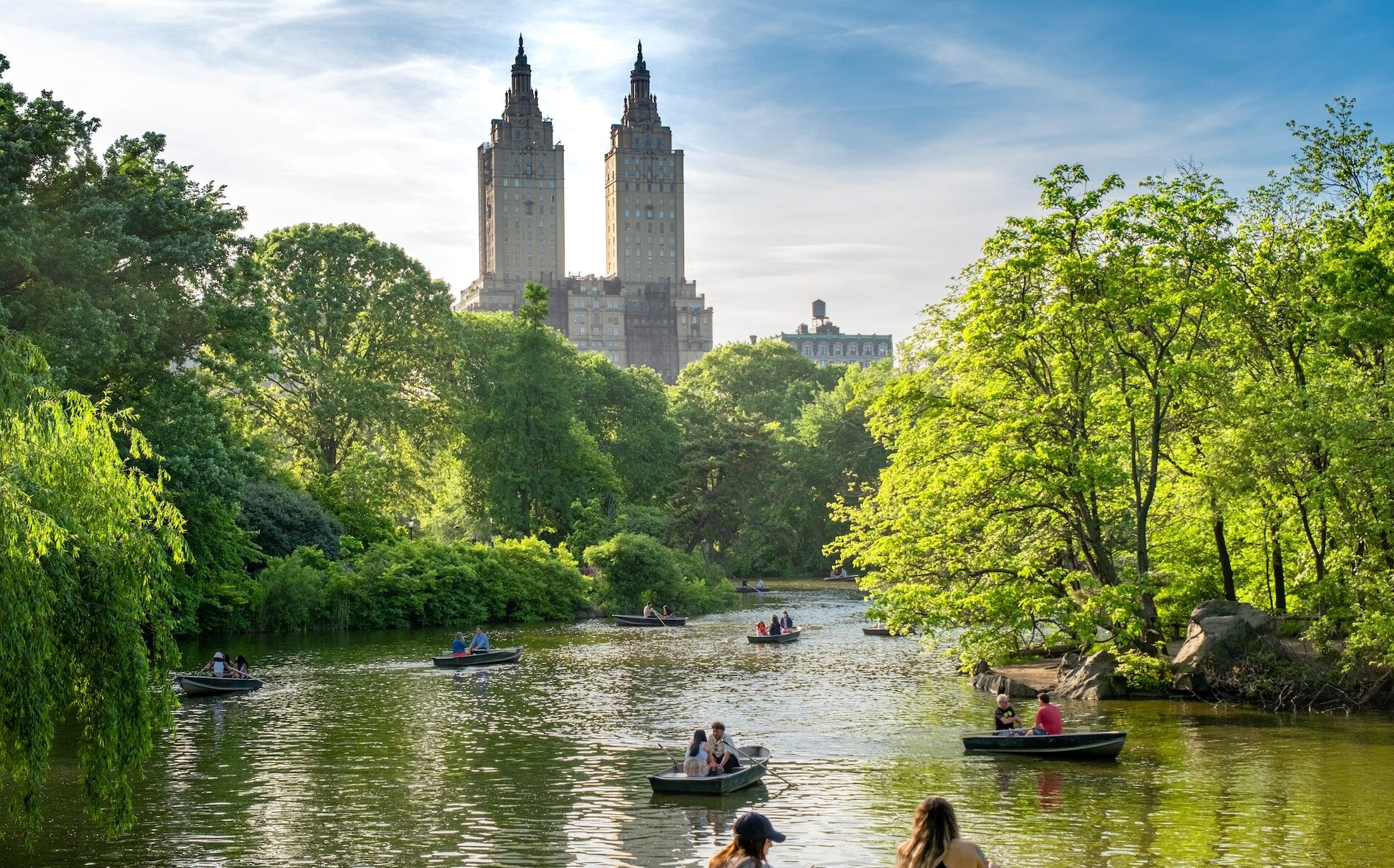 Central Park in summer by the lake