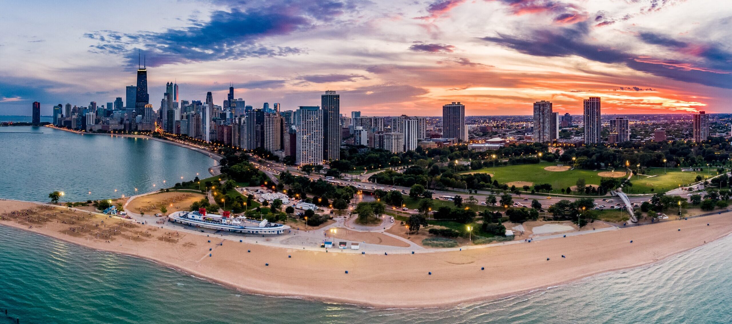 Chicago Lakefront Photo by Drone Dood on Shutterstock 520507600 cropped scaled e1706757729188