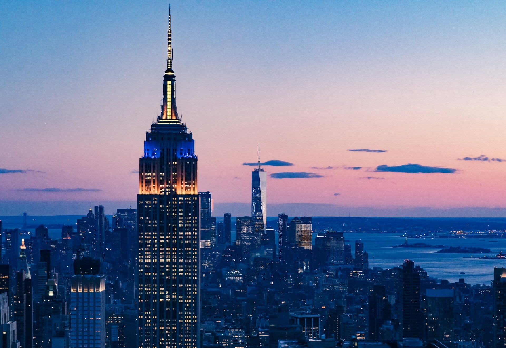 Empire State Building at sunset