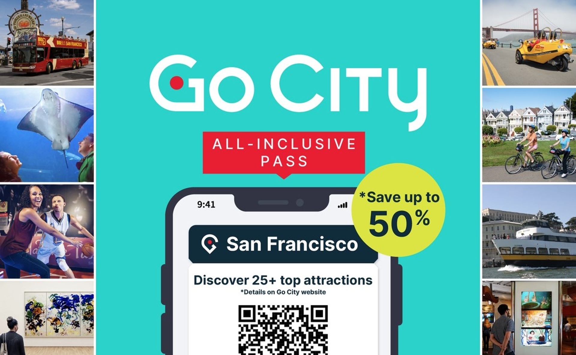 Go City Pass 25 all inclusive attractions in San Francisco