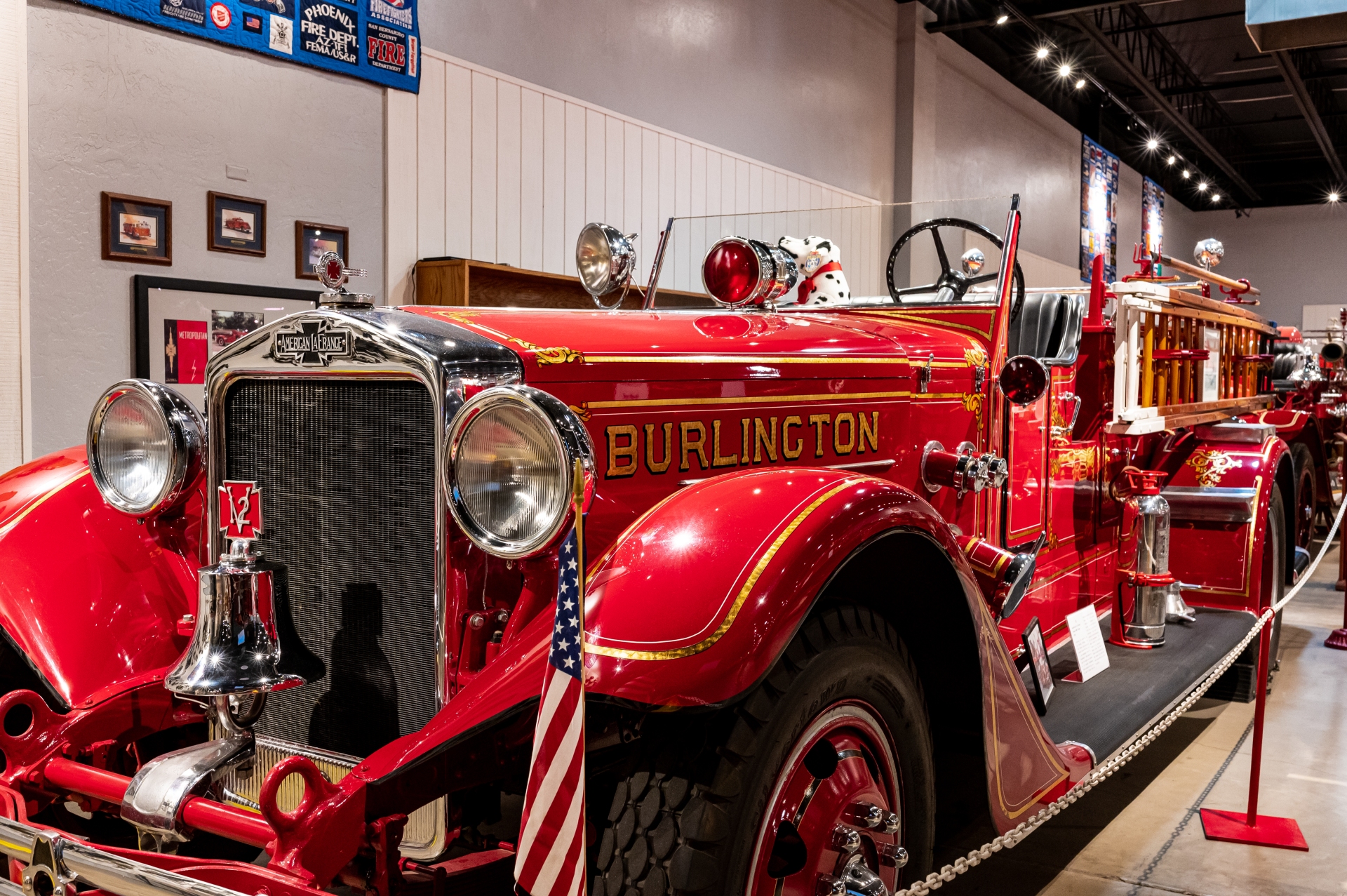 Hall of Flame Fire Museum vehicles from yesteryear