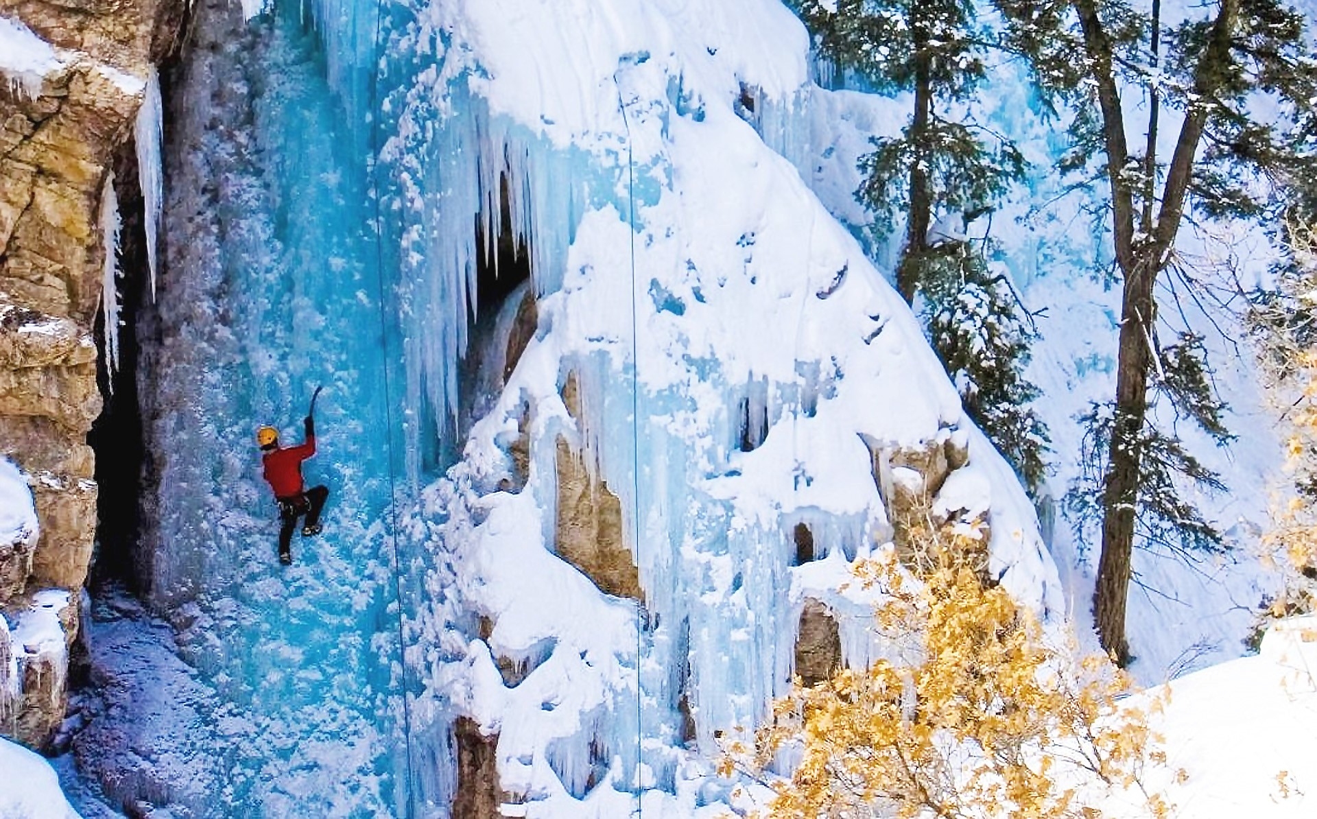 Ice Climbing Ouray Ice Park SH Image by Matt Inden Miles from Colorado Tourism