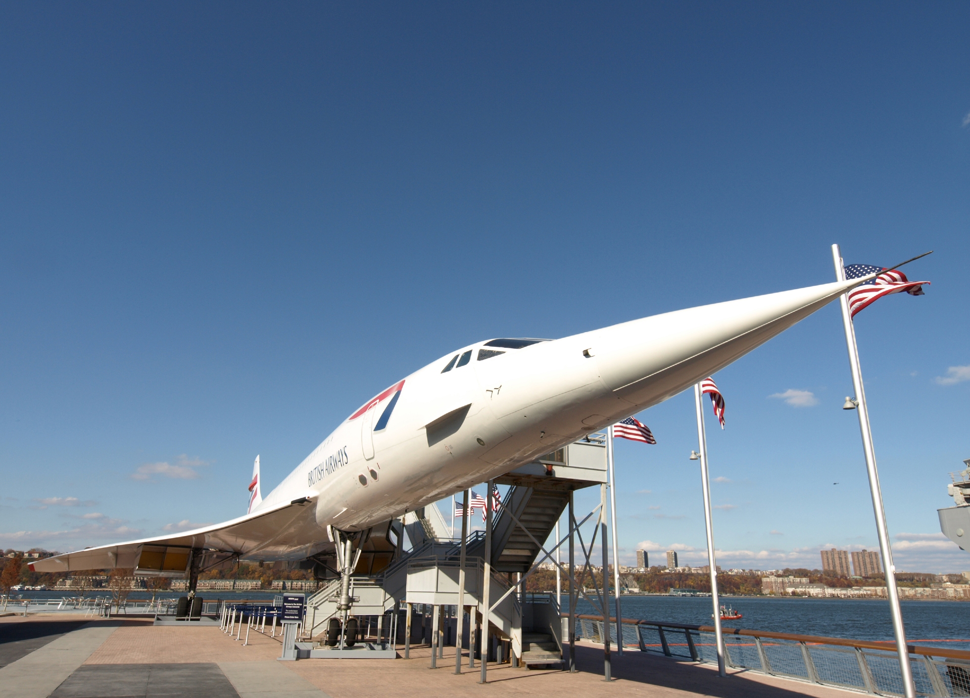 Intredpid Sea Air & Space Museum view of Concord British Airways