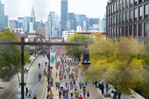 Runners participating in the New York Marathon