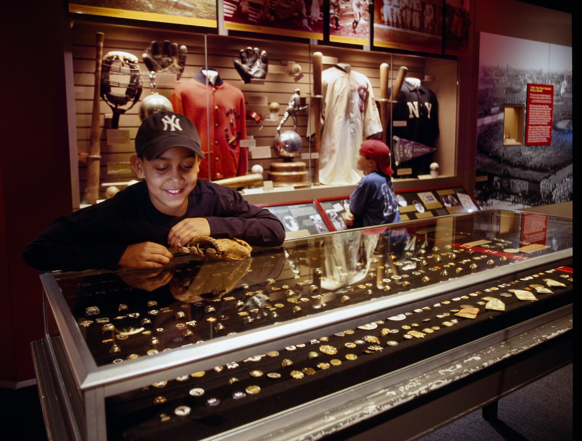 National Baseball Hall of Fame inside view of memorabilia