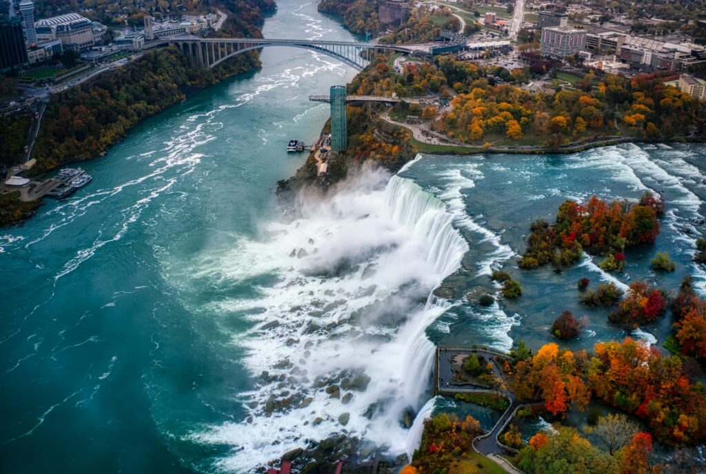 Niagara stunning arial view of the Falls