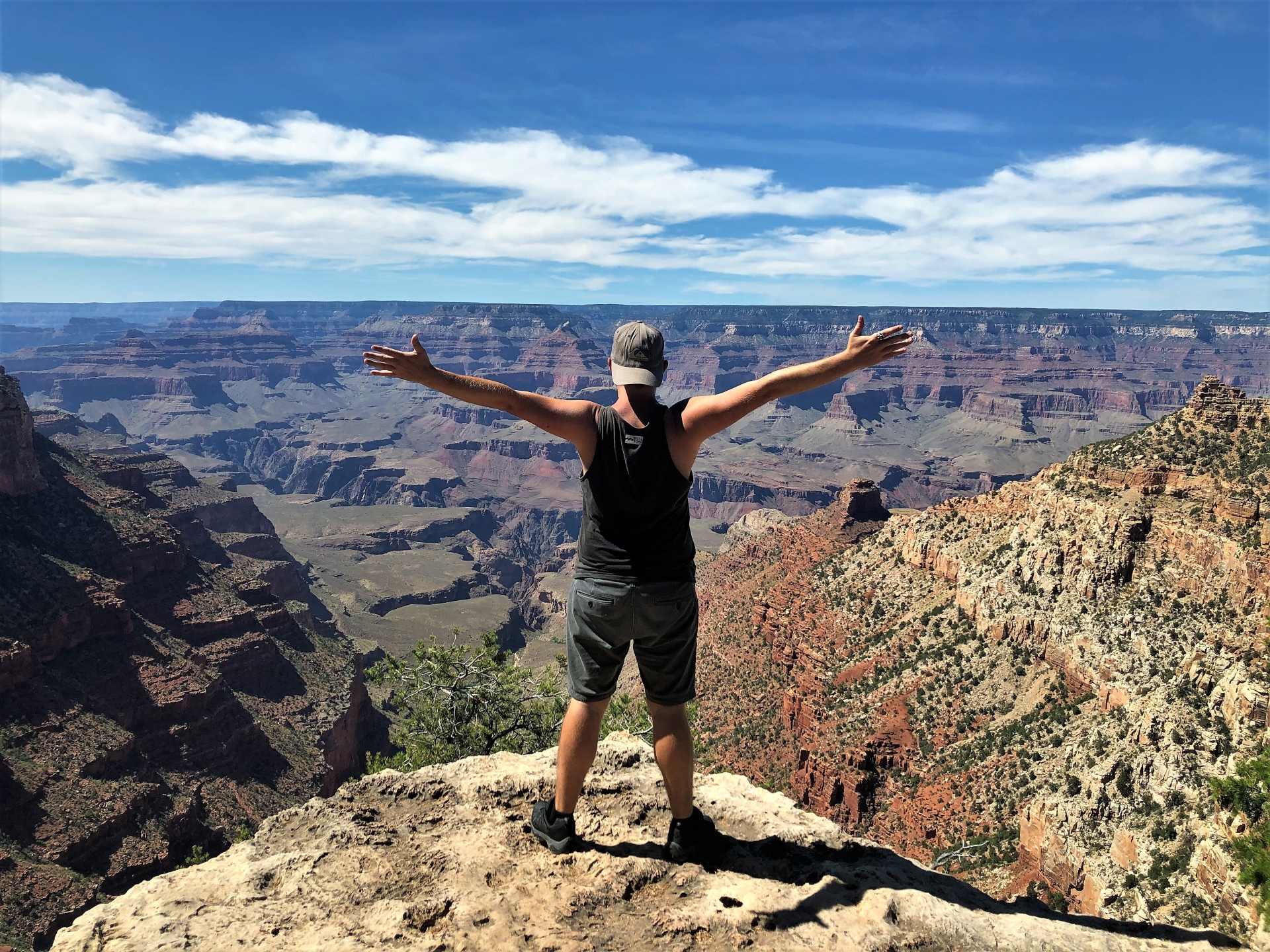 Sean at the Grand Canyon loving this canyon