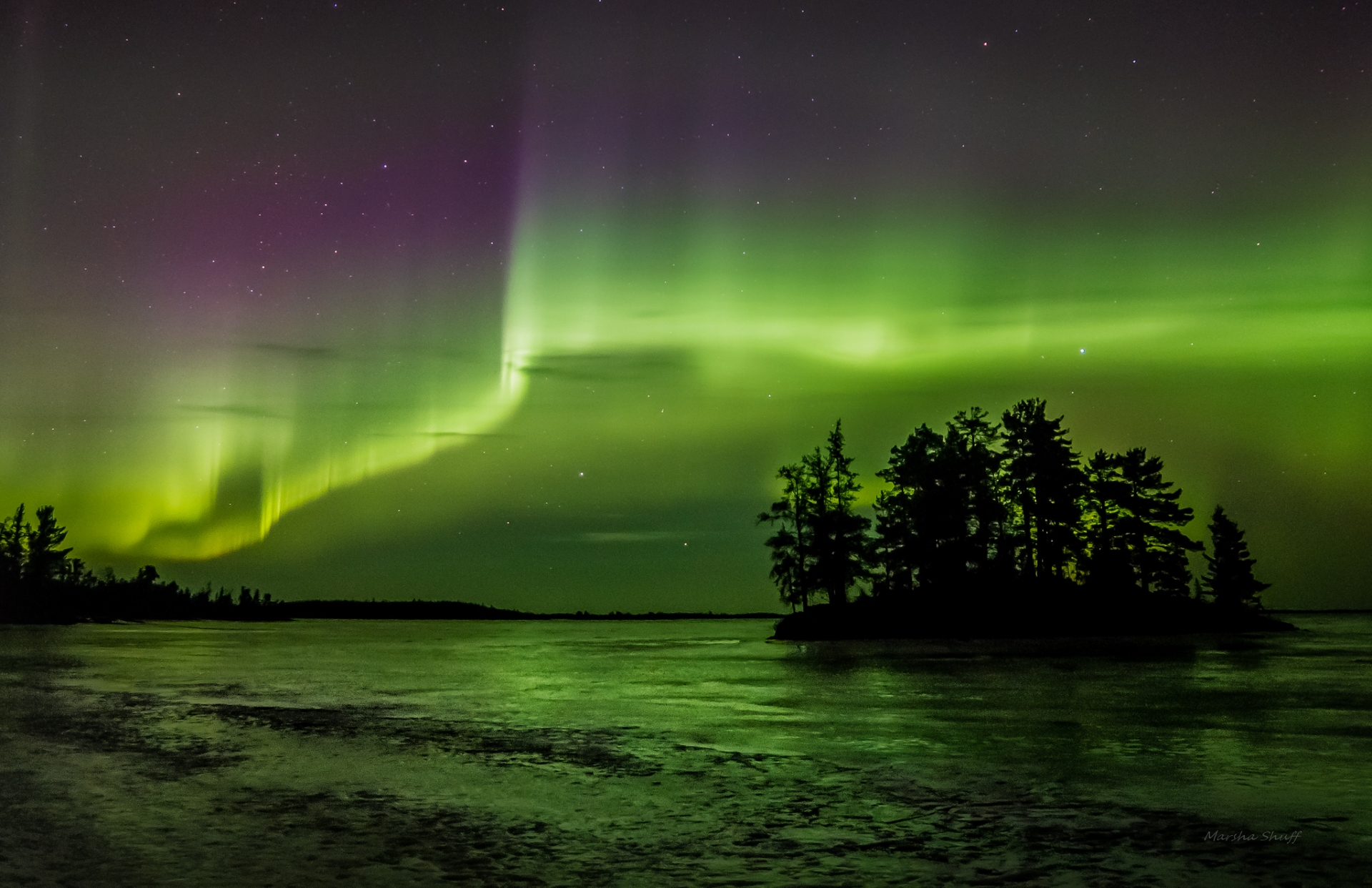 Voyageurs National Park stunning sky's of northern lights