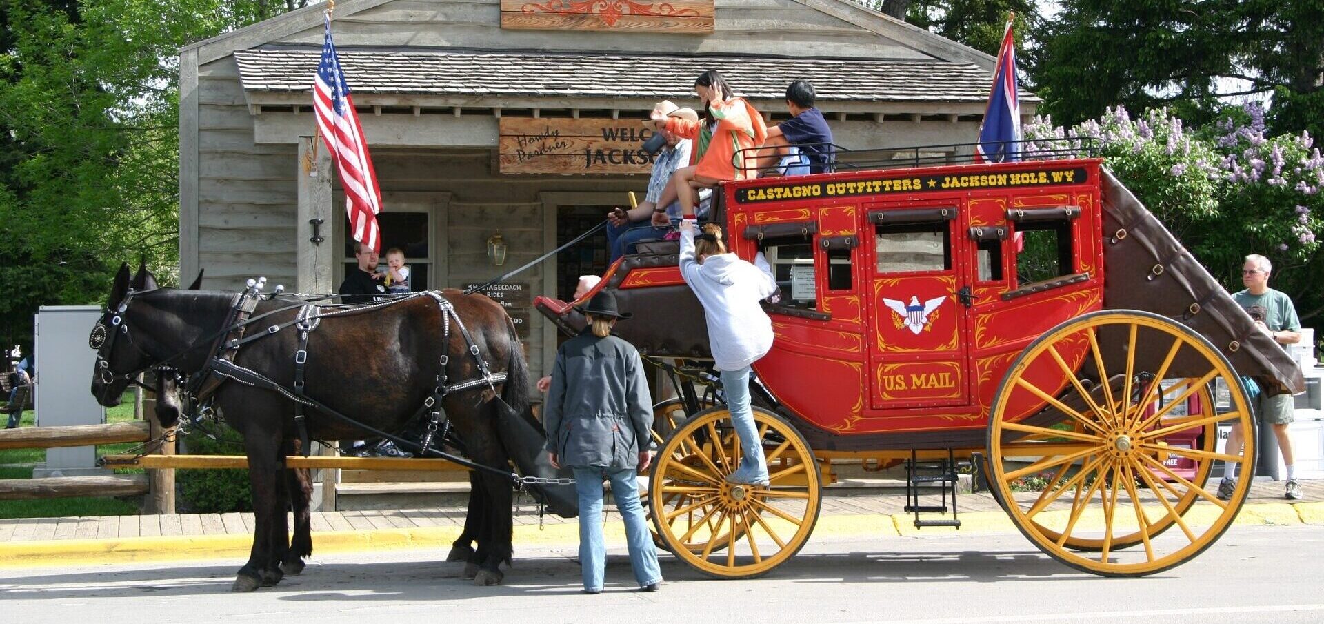 Wyoming Stage Coach in Jackson experience going on a coach ride