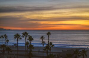 Santa Monica LA at sunset stunning beaches of the USA