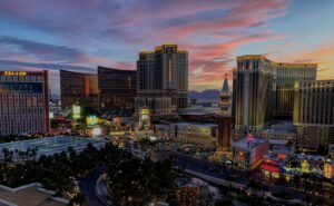 Las Vegas Strip where the formula 1 races every year