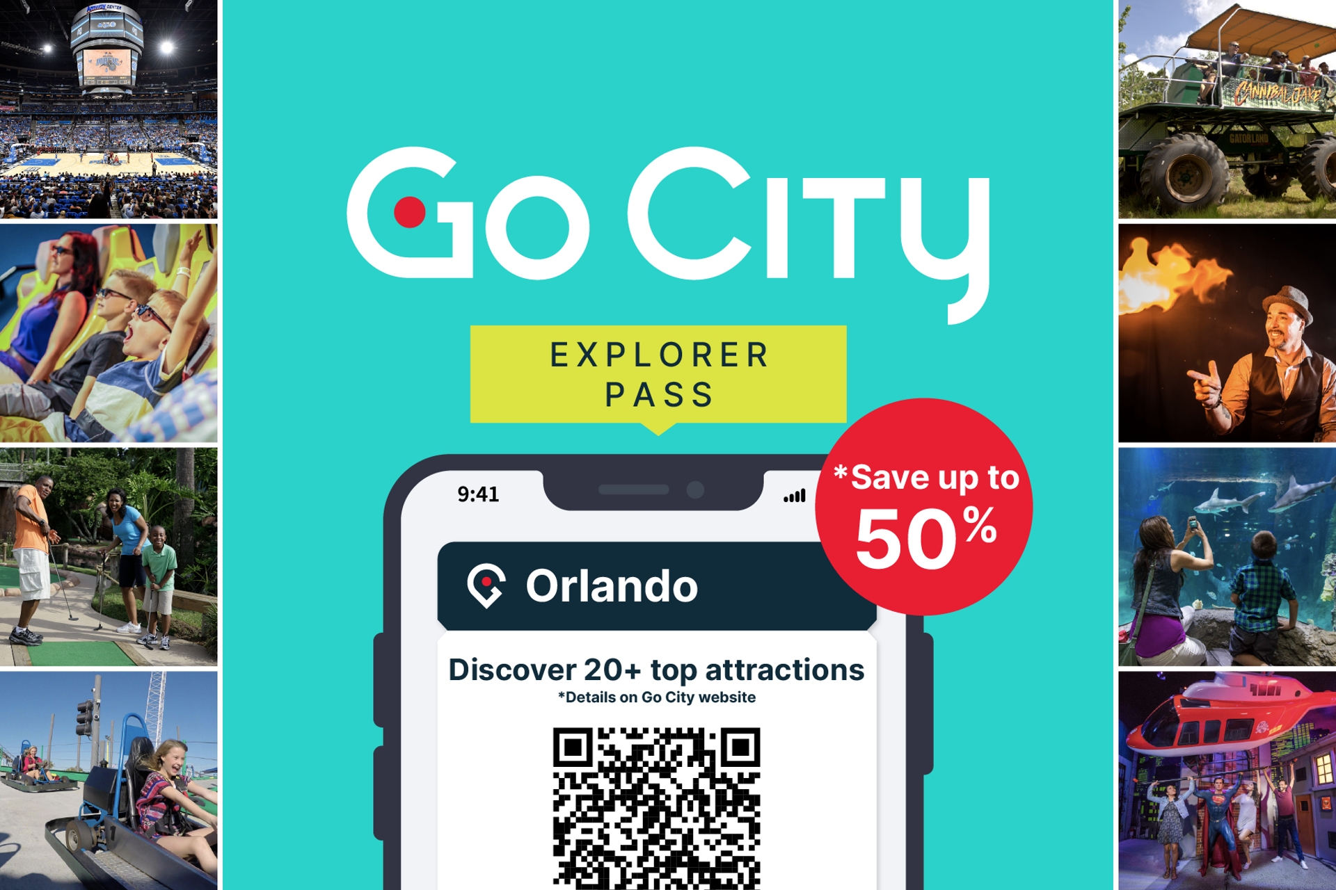 Orlando Go City Pass attractions for Orlando