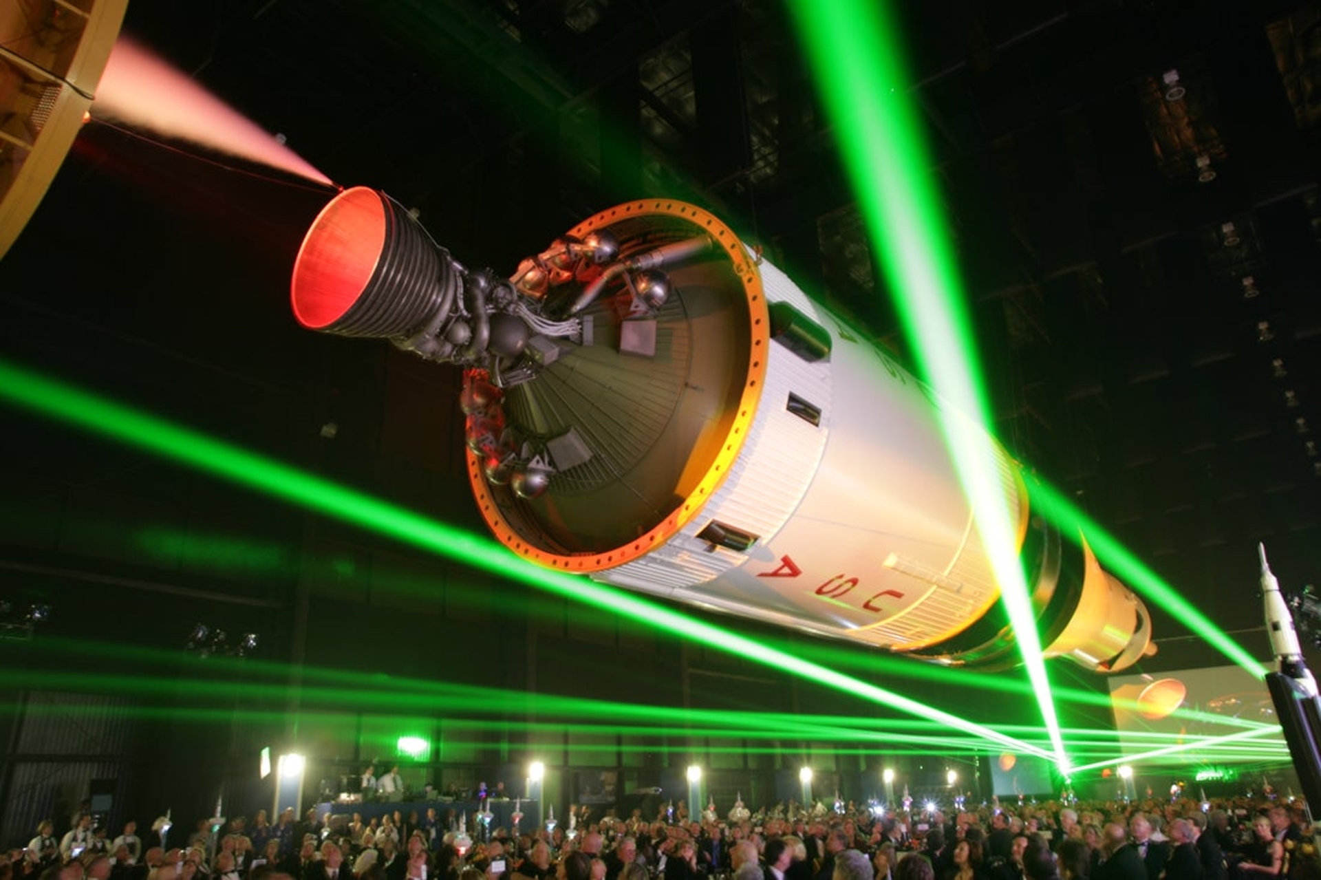 US Space & Rocket Center with laser light show