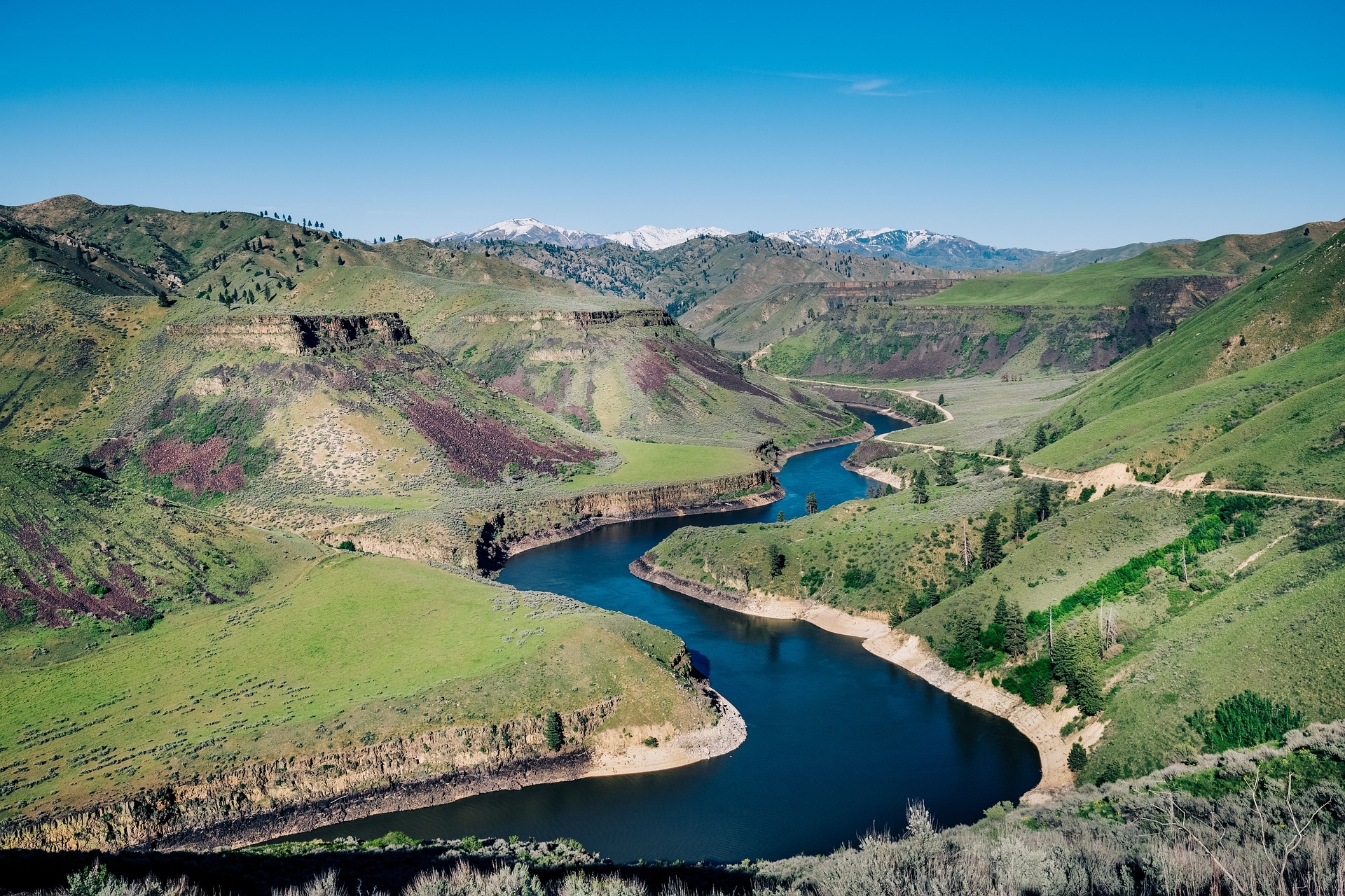 Idaho Boise River on a stunning clear day