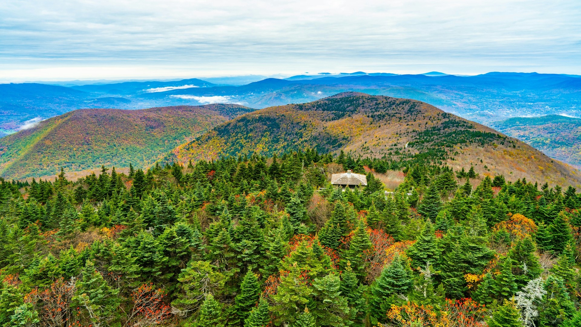 Mount Greylock Adams Park up in the top of the mountains