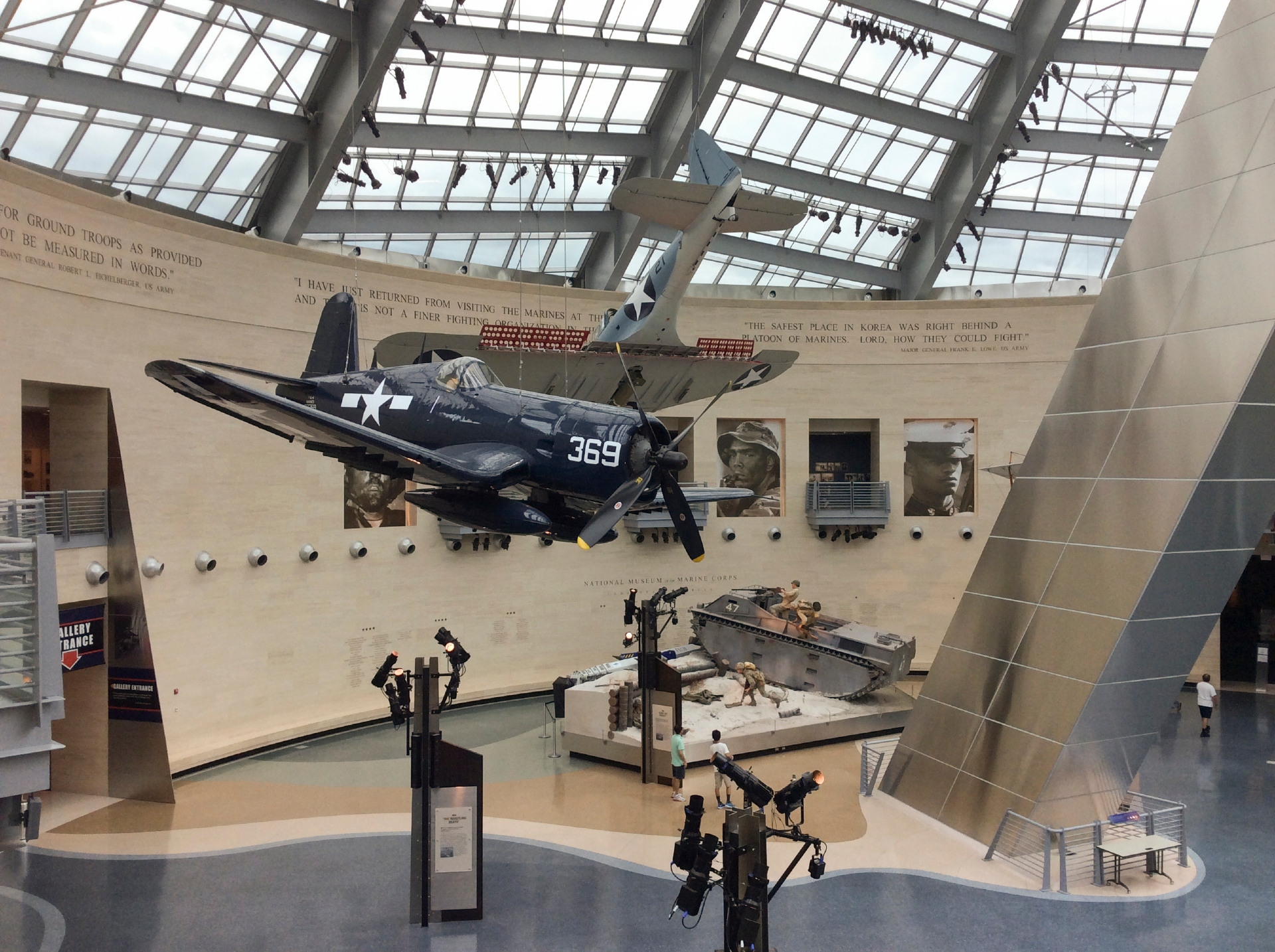 National Museum of the Marine Corps showing the a plane from historic times