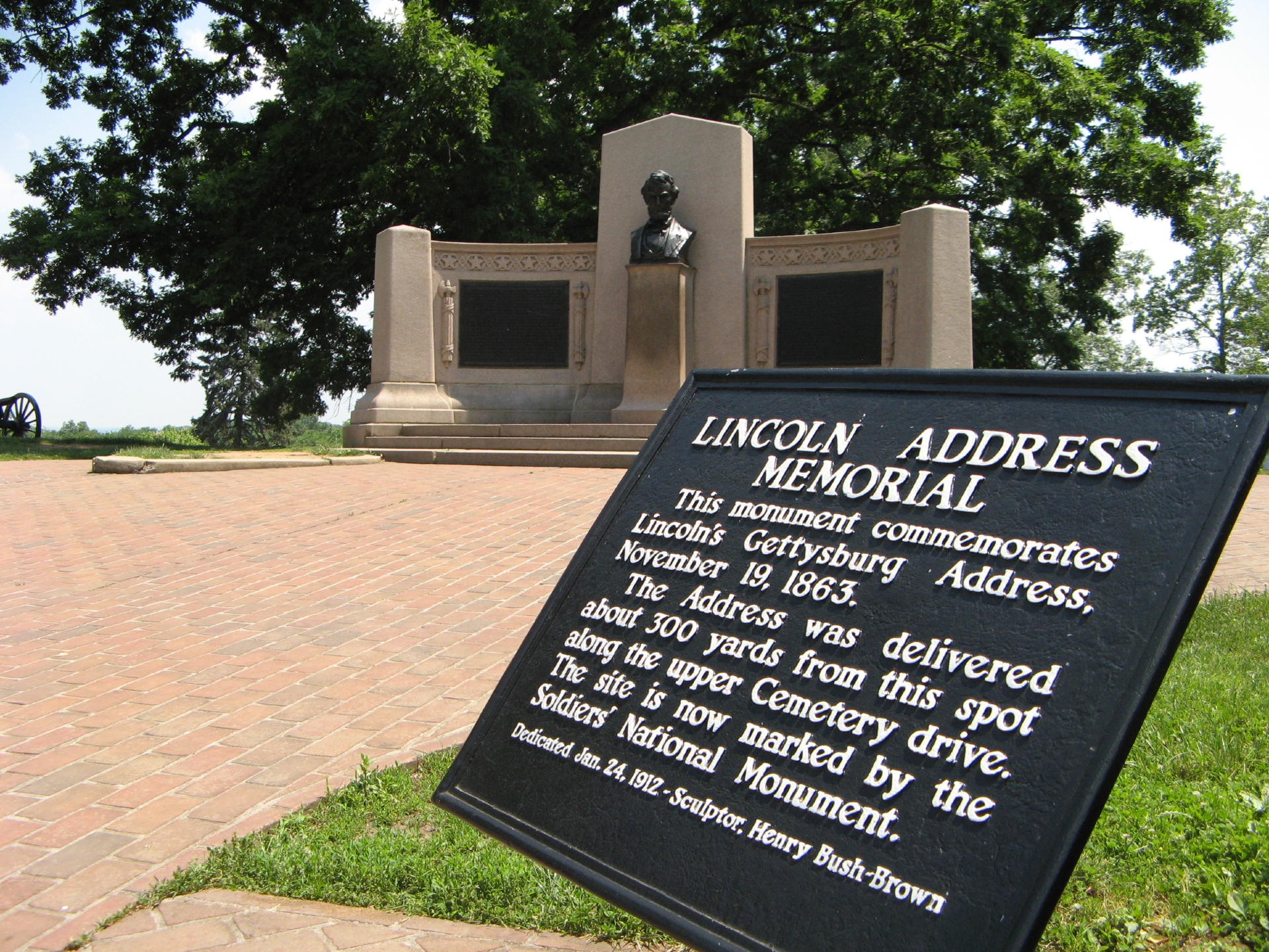 National Cemetery Memorial for Lincoln's National Address in Gettysburg Pennsylvania