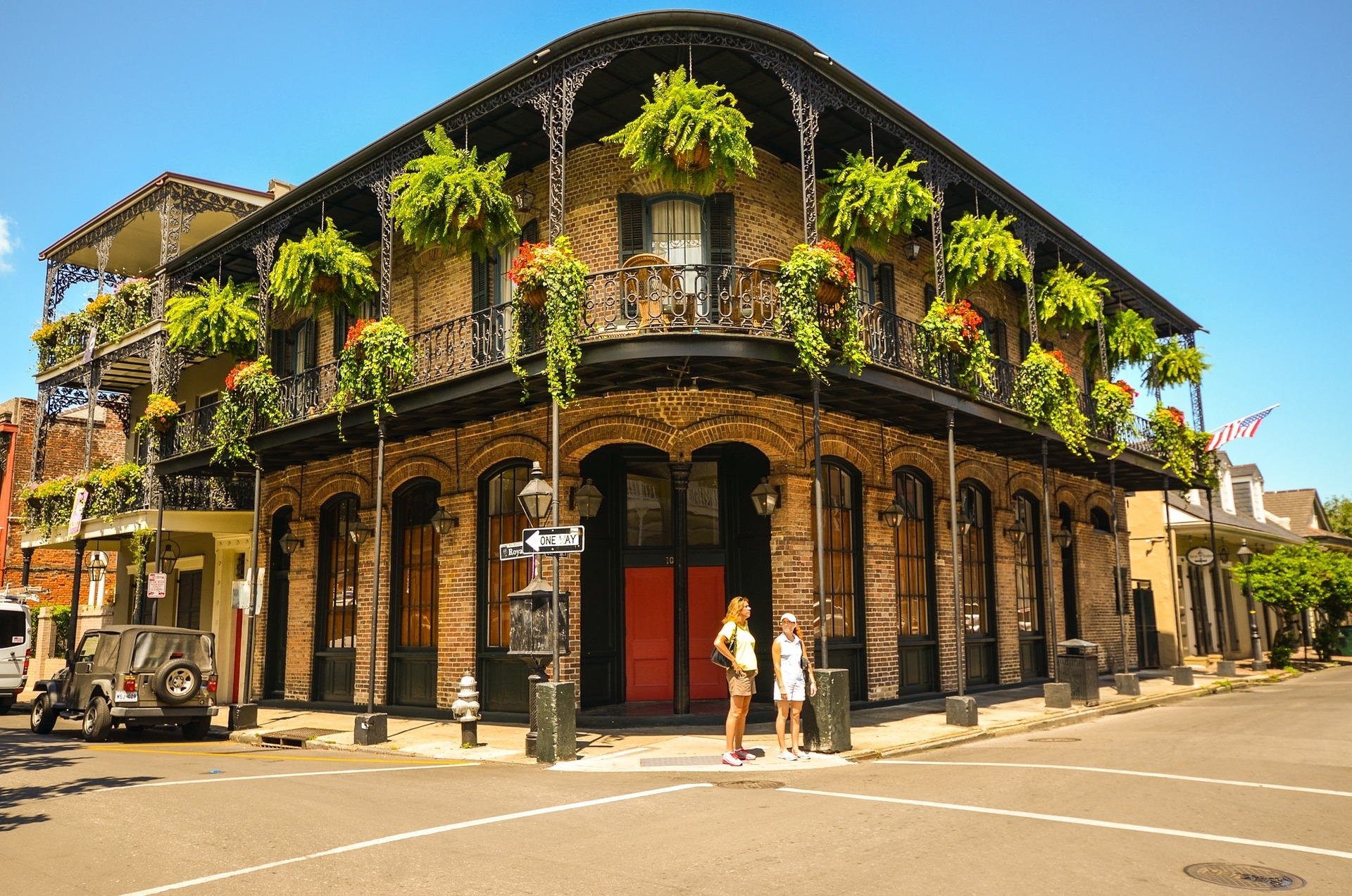 New-orleans LA of historic building inspired by french infuence