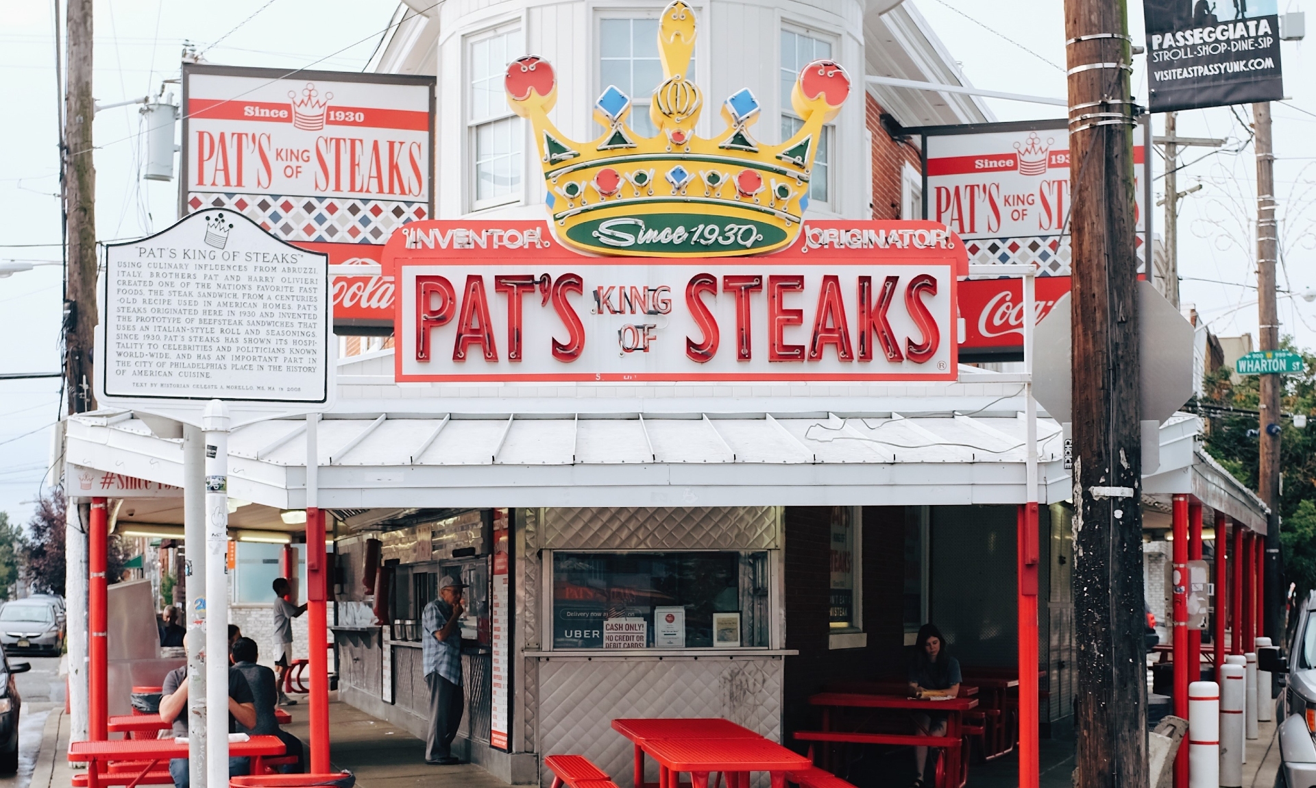 Pat's King of Steaks popular steaks venue in Philadelphia