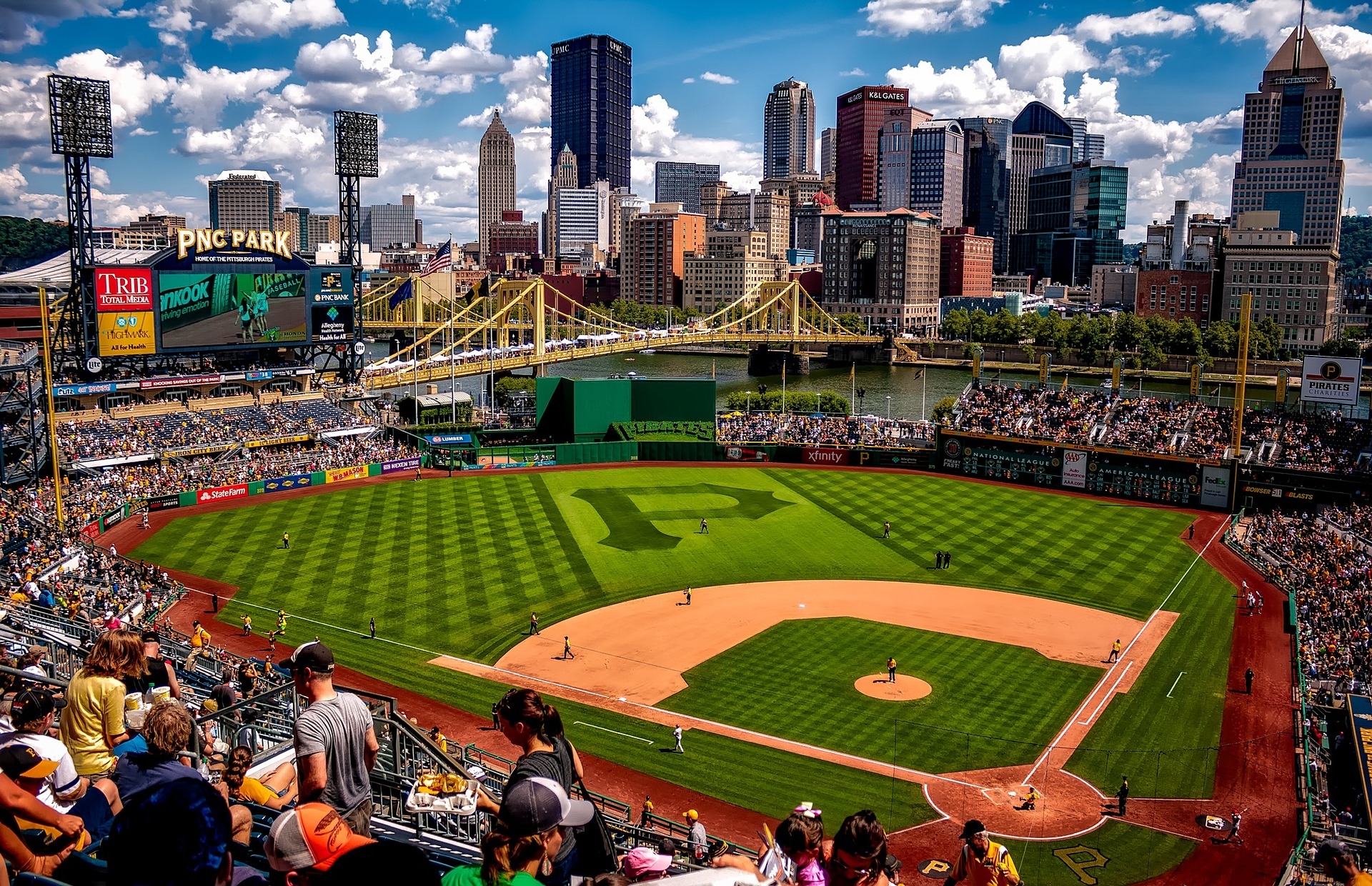 Pennsylvania - PNC park Pennsylvania USA with live action baseball
