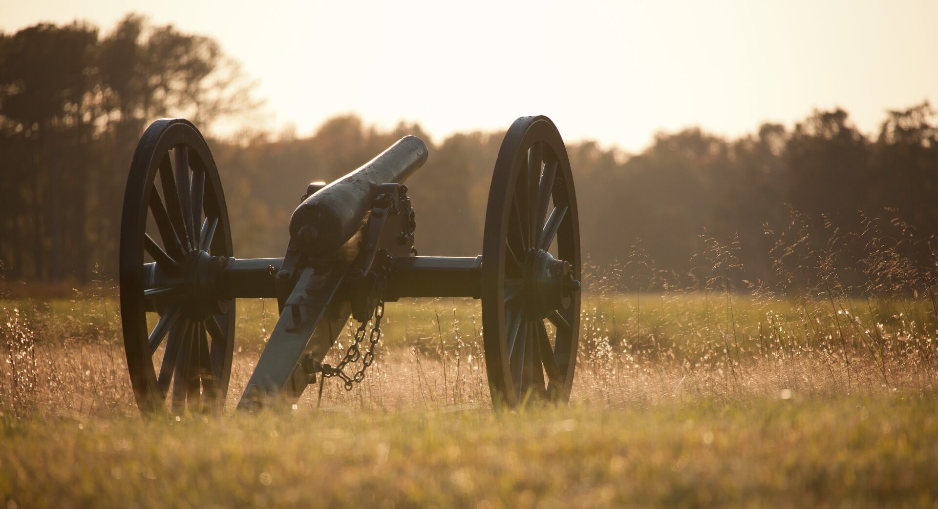 Petersburg National Battlefield Park with a cannon sitting on the grass in this famous battleground
