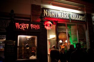 Salem Haunted Happenings Massachusetts in Salem outside view of with people gathered