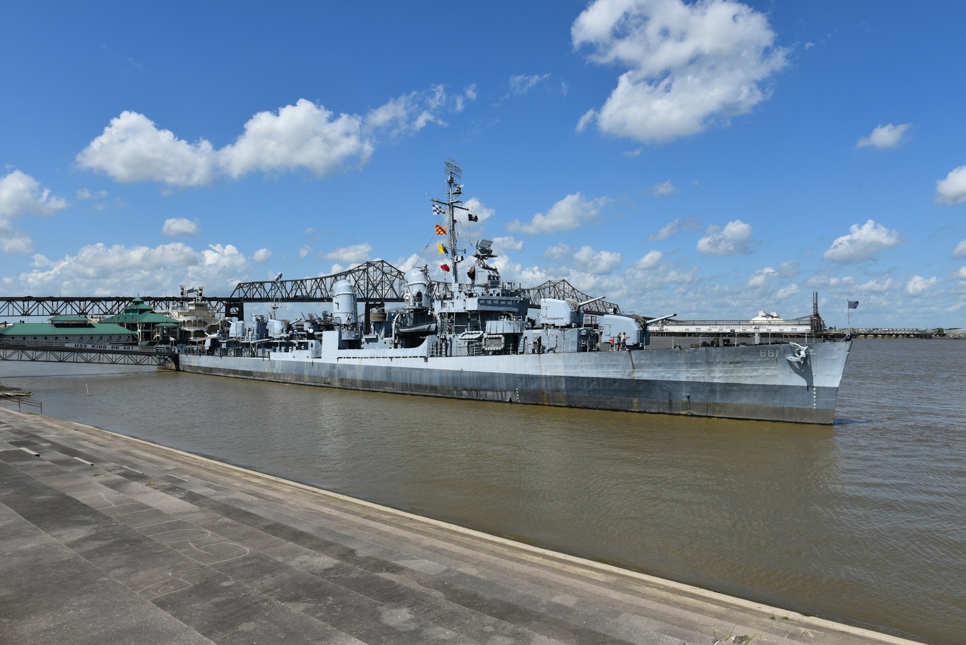 USS Kidd & Veterans Museum - Baton Rouge LA in the waters of Louisiana