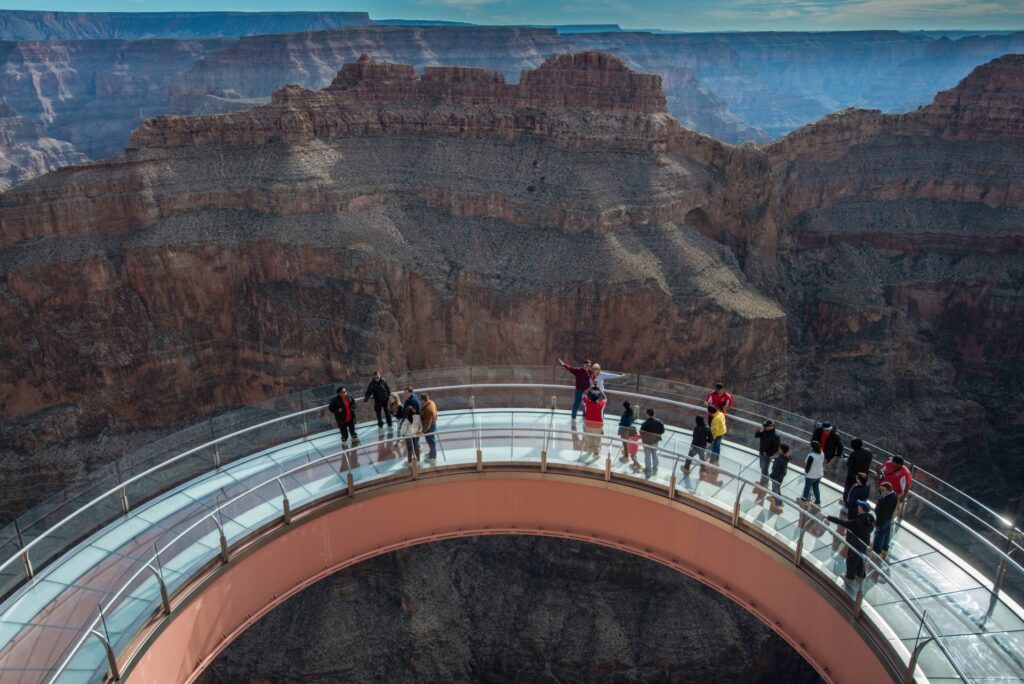 Arizona_Grand_Canyon_Viewing Sky Walk an ariel view of the sky walk overlooking the canyon