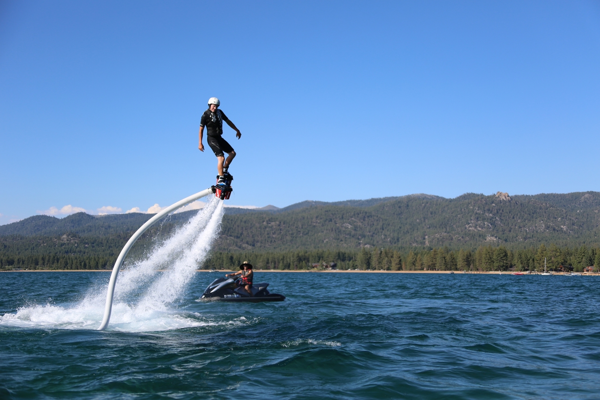 Flyboarding on Lake Tahoe Credit Charlie Jung and Lake Tahoe Visitors Authority