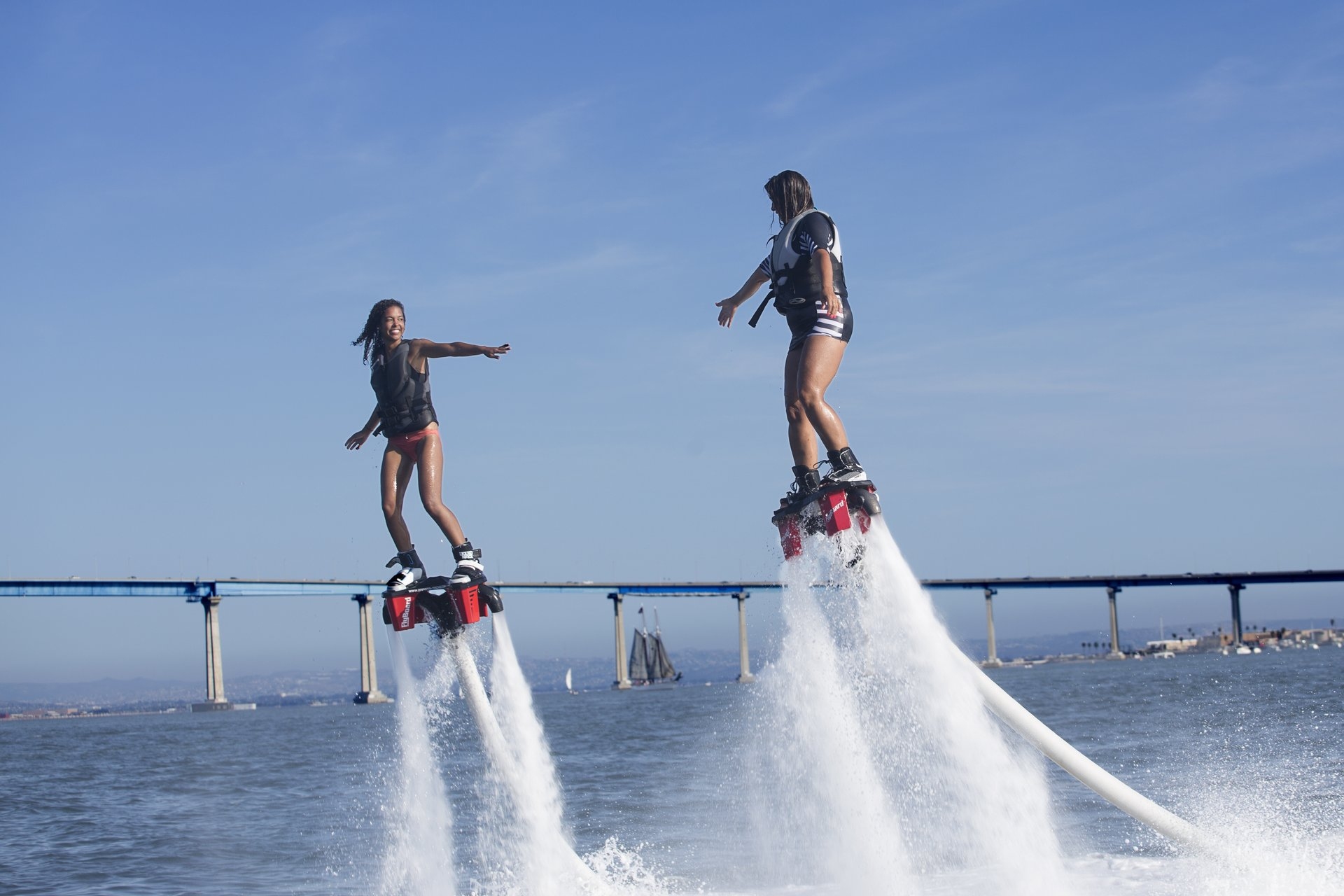 Flyboarding Aquatic Aviation San Diego Image By courtesy Michael Grissom San Diego Tourism Authority