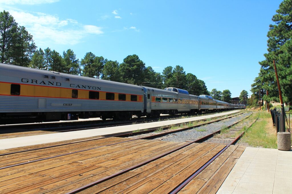 Grand Canyon Train great way to get around the village canyon with treats to be had