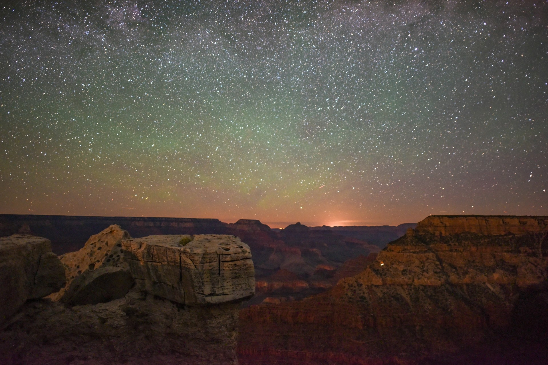 Mather Point Grand Canyon with stargazing a must at sunset in Arizona